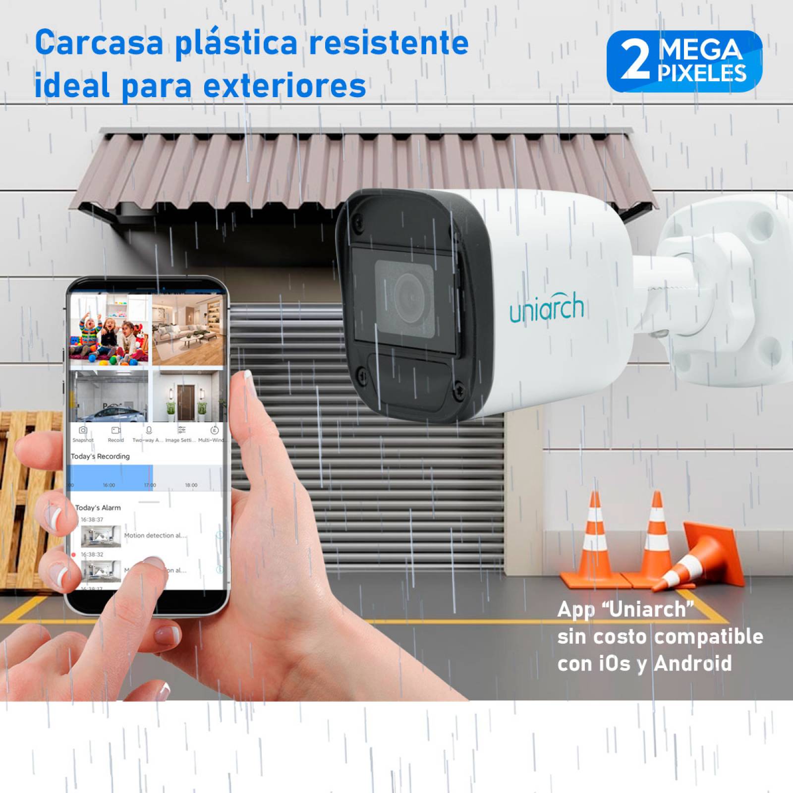 Cámara Hd 2mp Interior/Exterior IP67 UAC-B112-F28 Uniarch