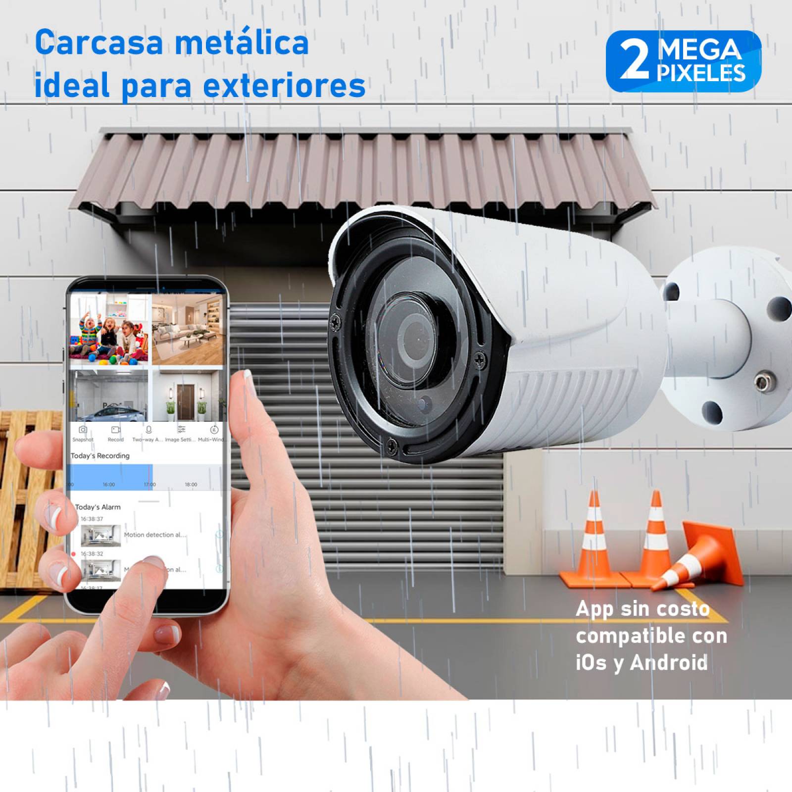 Cámara de seguridad 2mp Metálica Exterior Un-ob100 Uniarch
