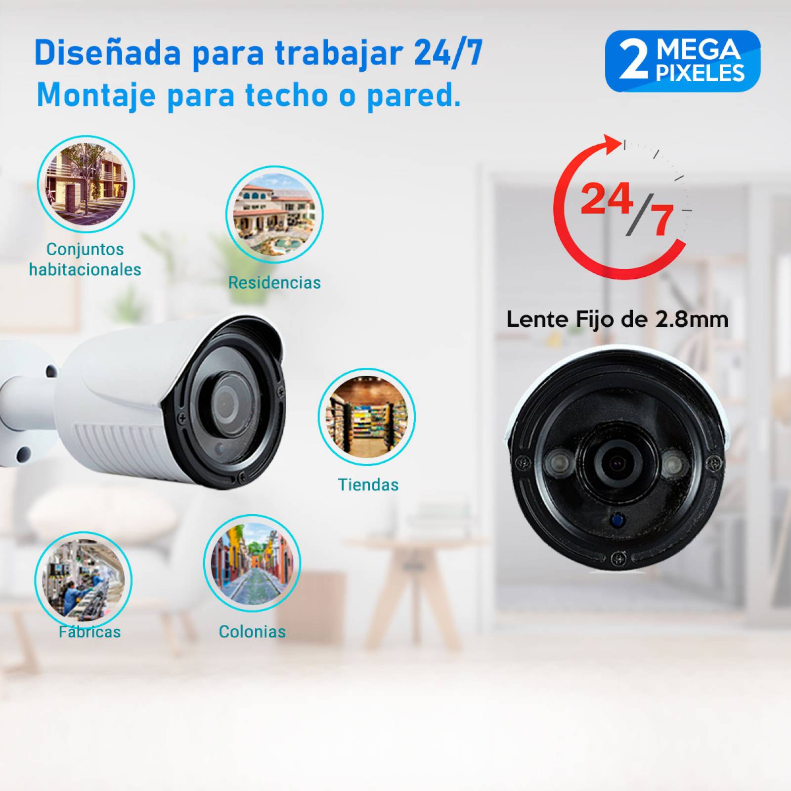 Cámara de seguridad 2mp Metálica Exterior Un-ob100 Uniarch