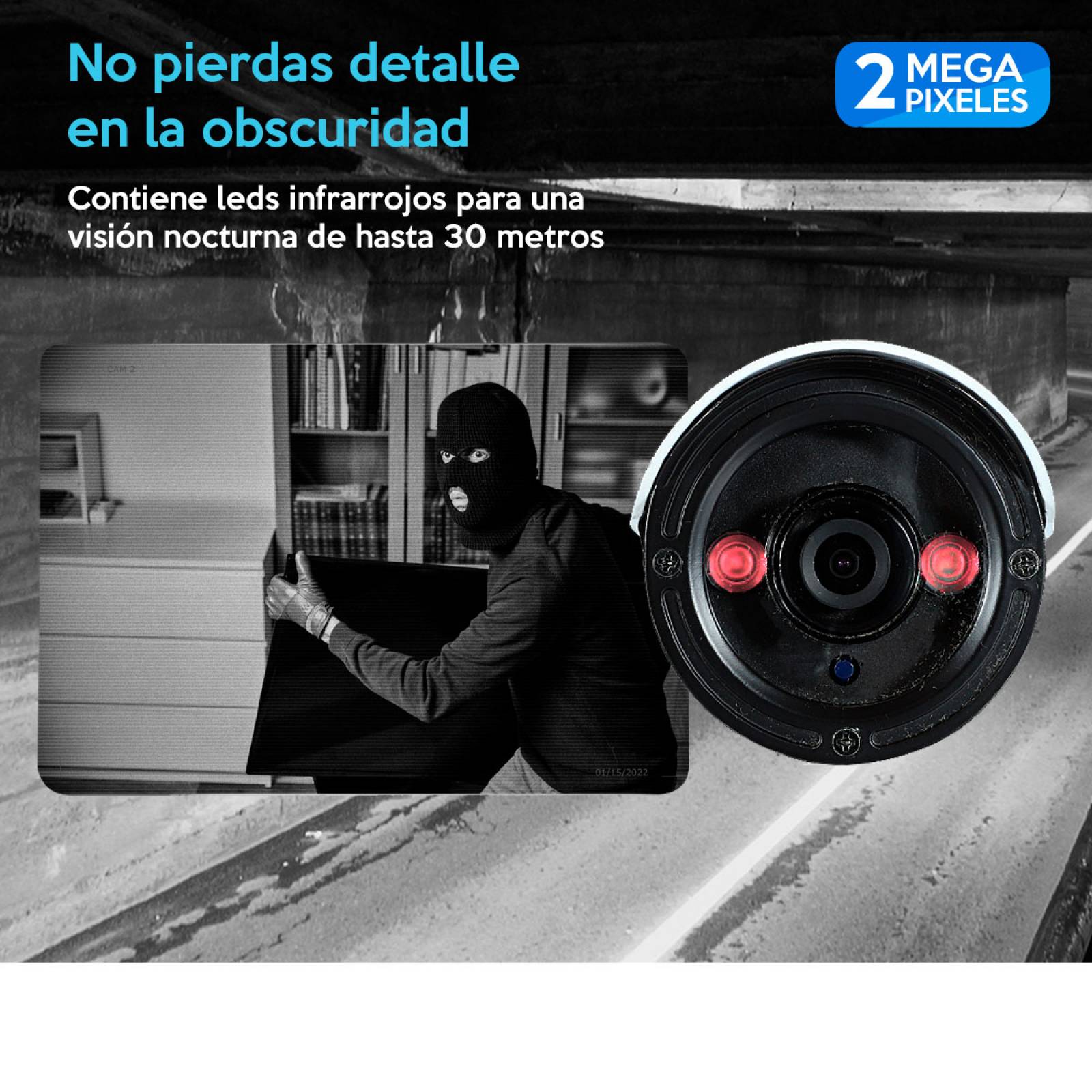 Cámara de seguridad 2mp Metálica Exterior Un-ob100 Uniarch