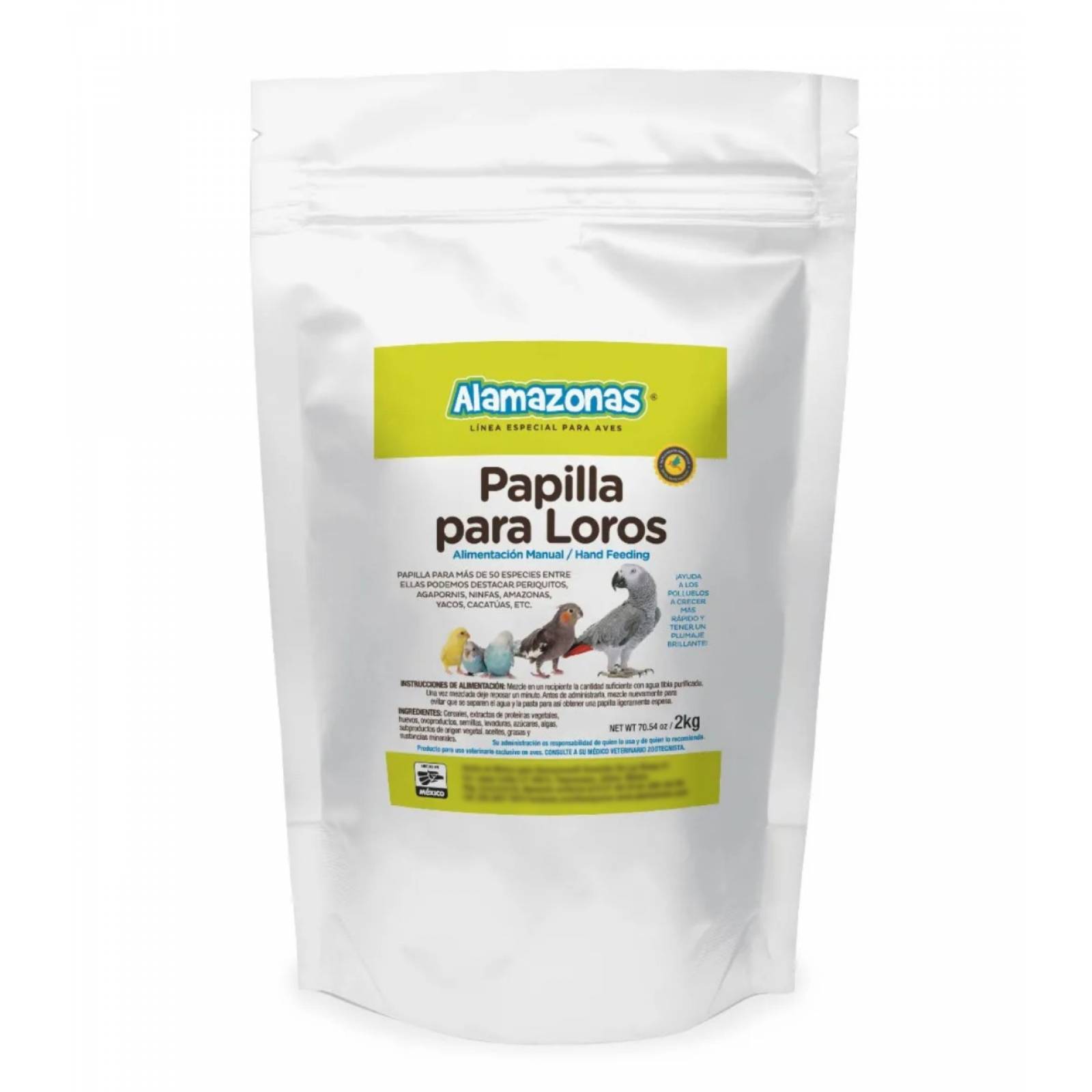 Papilla Para Loros Alamazonas 2kg 100% Mexicano