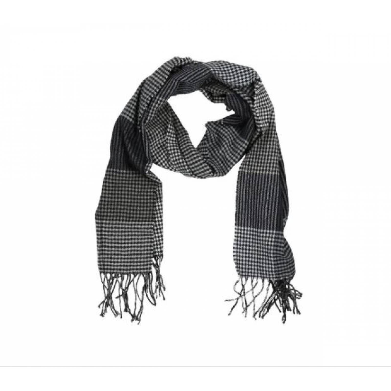 Bufanda Hombre Gris Negra Pashmina Casual Invernal