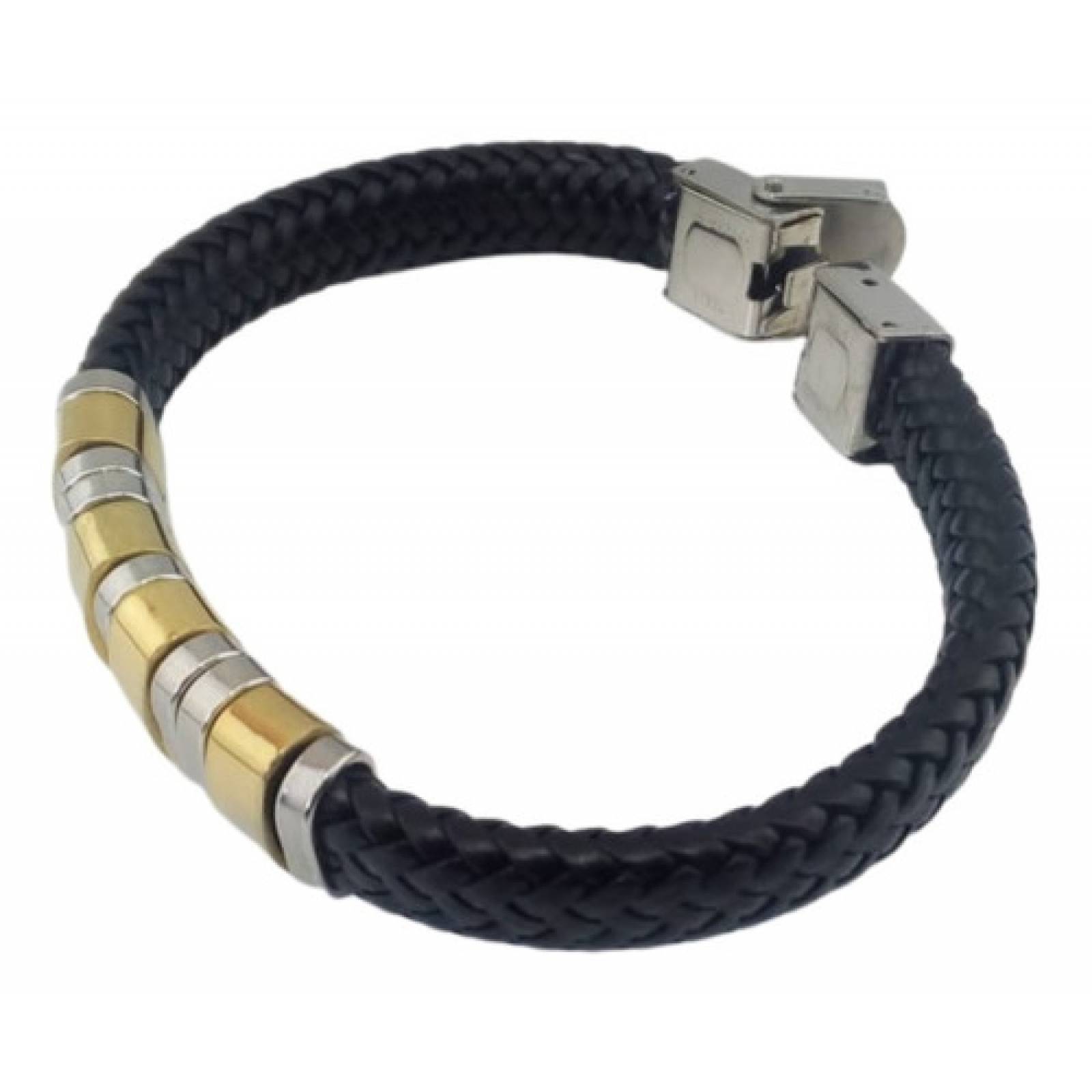 Pulsera De Cuero Brazalete De Moda Cuero Trenzado