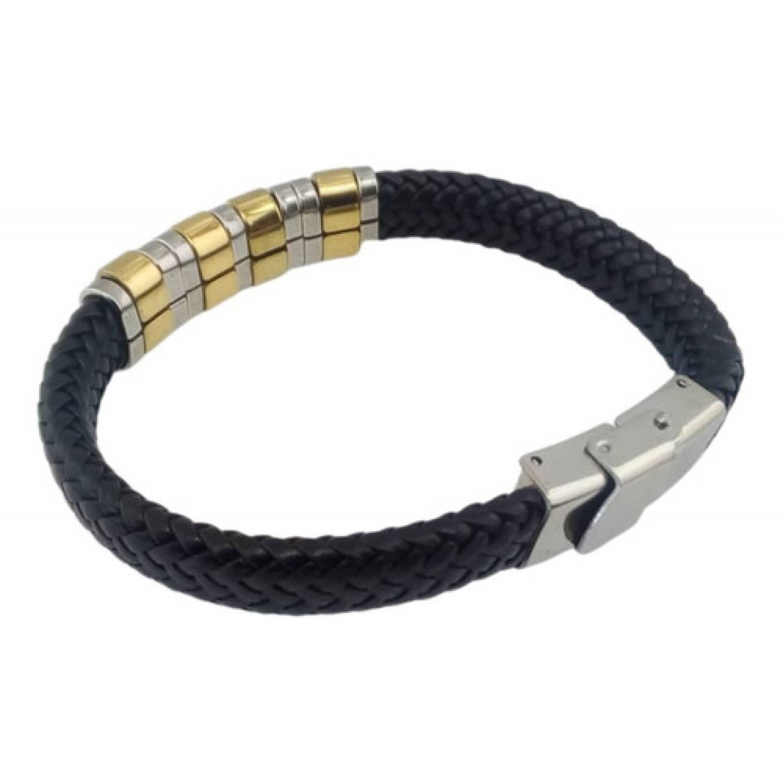 Pulsera De Cuero Brazalete De Moda Cuero Trenzado