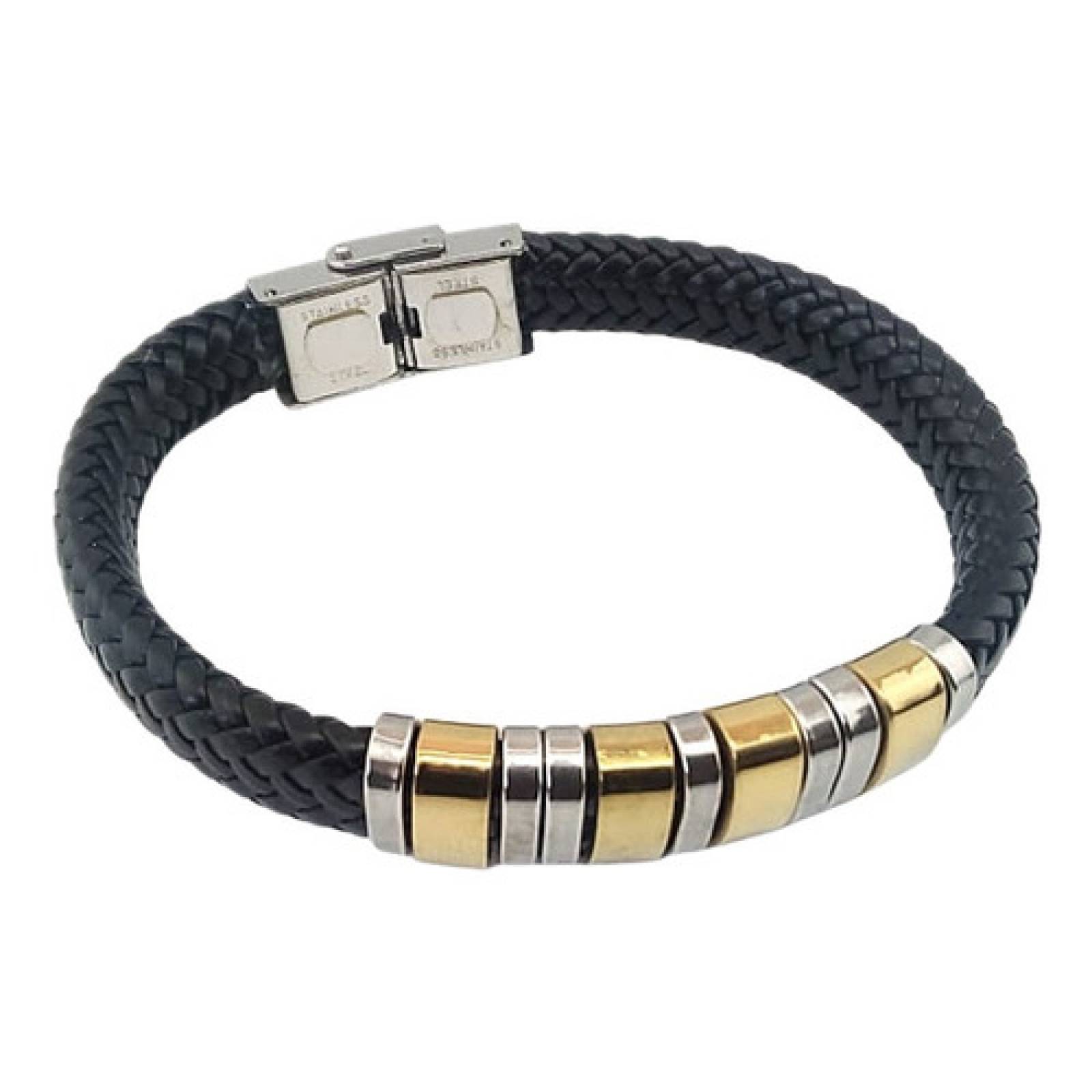 Pulsera De Cuero Brazalete De Moda Cuero Trenzado