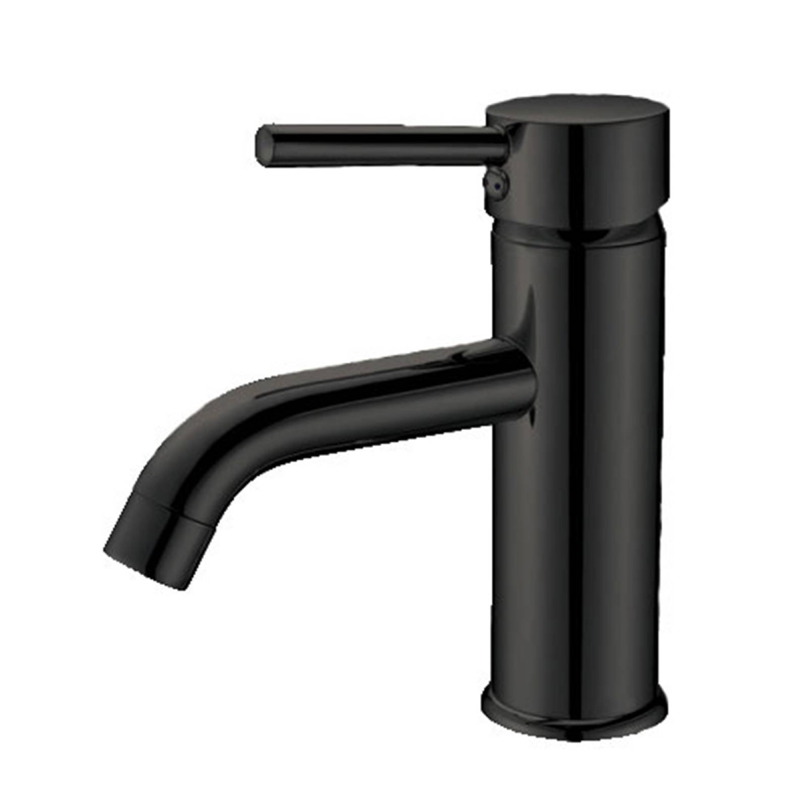 Llave Monomando baño Lavabo Ovalin Rubinett Laton Solido Negro Mate 18 Cm