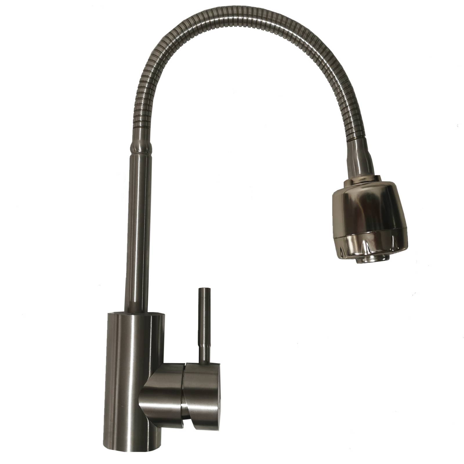 Llave Monomando Fregadero O Tarja Cocina Flexible Alfa Acero Inoxidabl