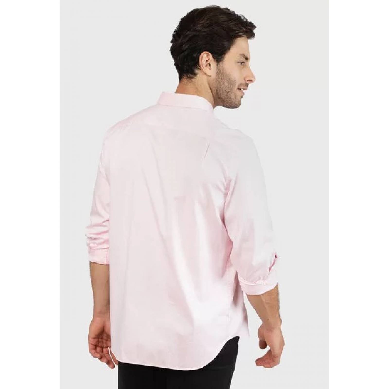 Lacoste Camisa Rosa Manga Larga Regular Fit T44