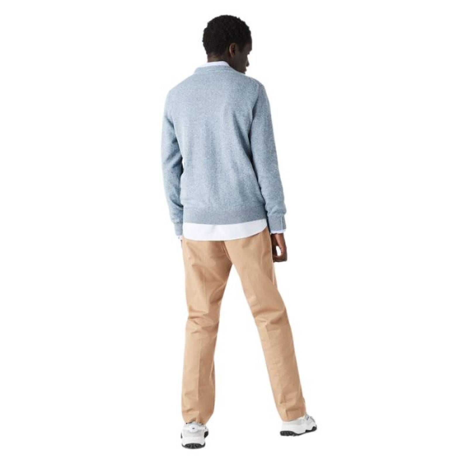 Jersey Lacoste de hombre en algodón ecológico con cuello V