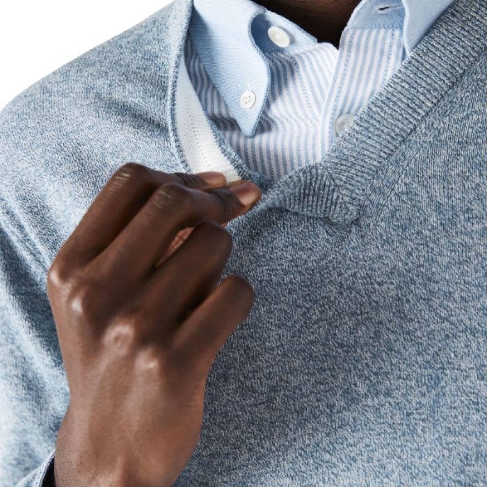 Jersey Lacoste de hombre en algodón ecológico con cuello V