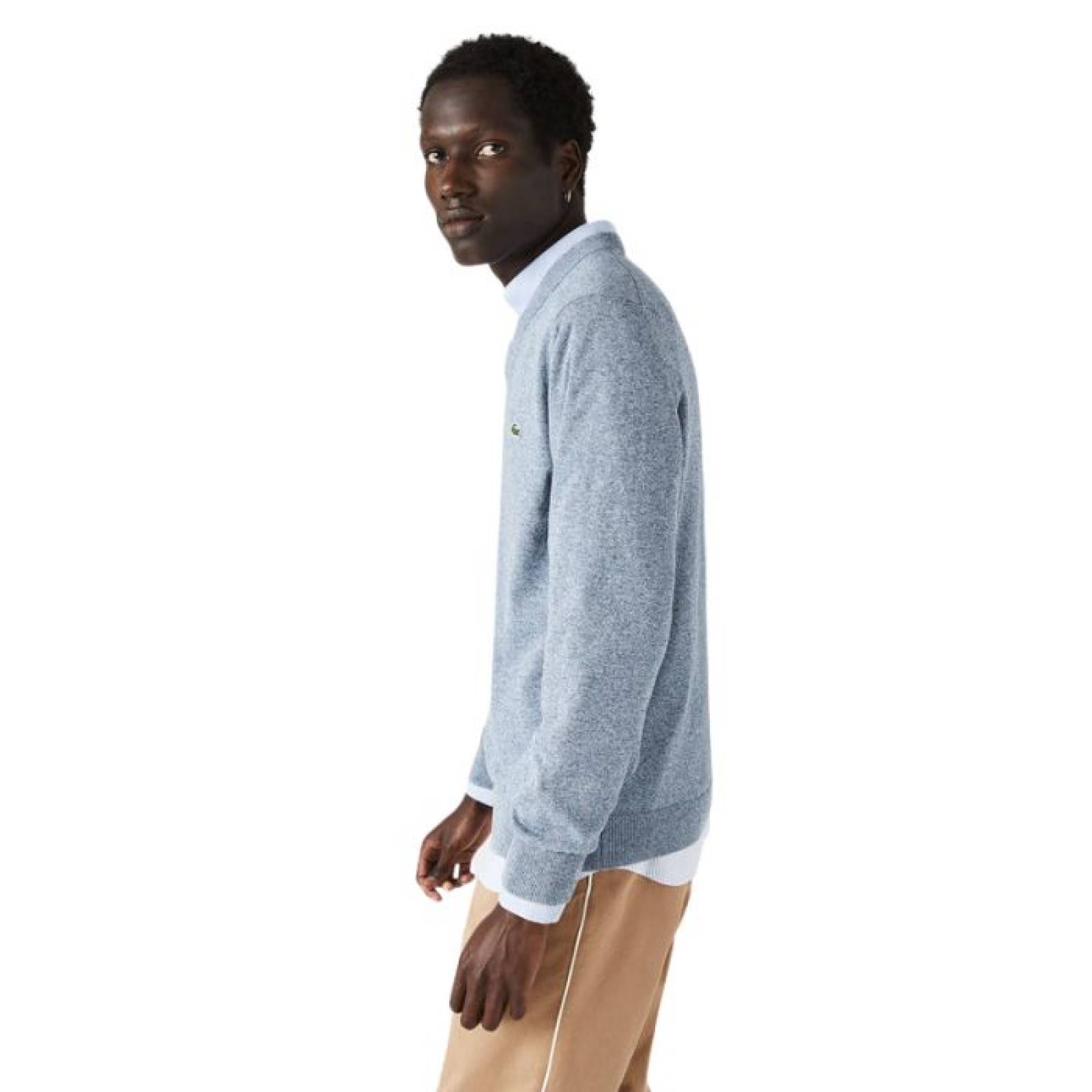 Jersey Lacoste de hombre en algodón ecológico con cuello V