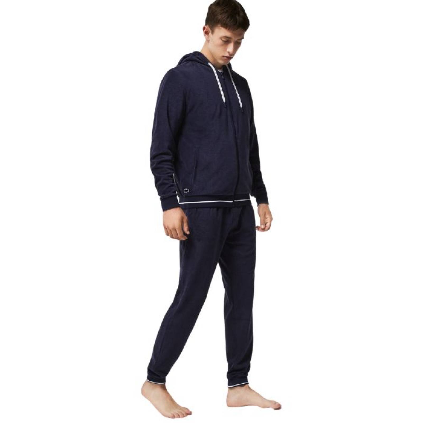 Lacoste Sudadera de hombre frote con cremallera Longue