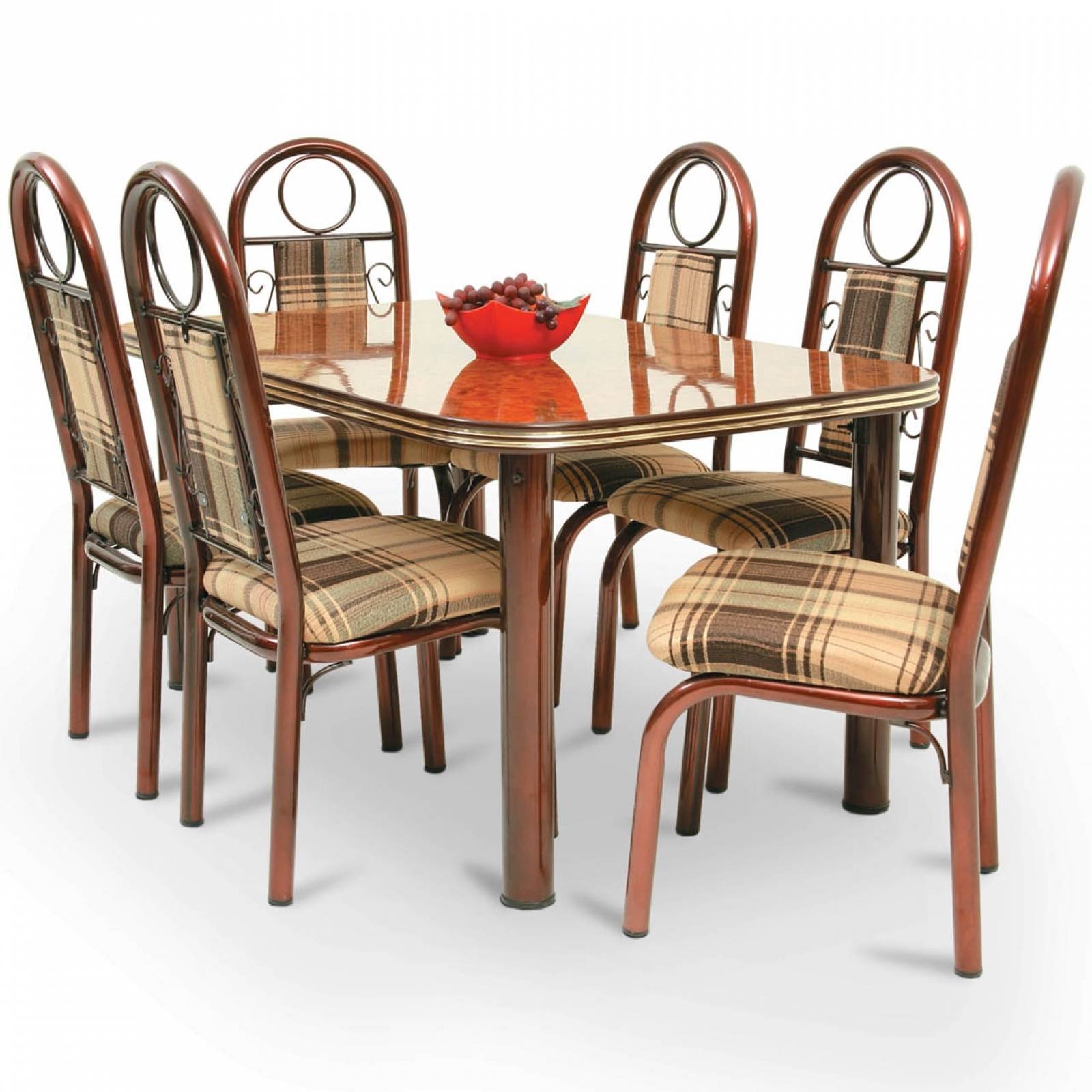 Comedor Bélgica 6 Sillas Tubular con cubierta de formica
