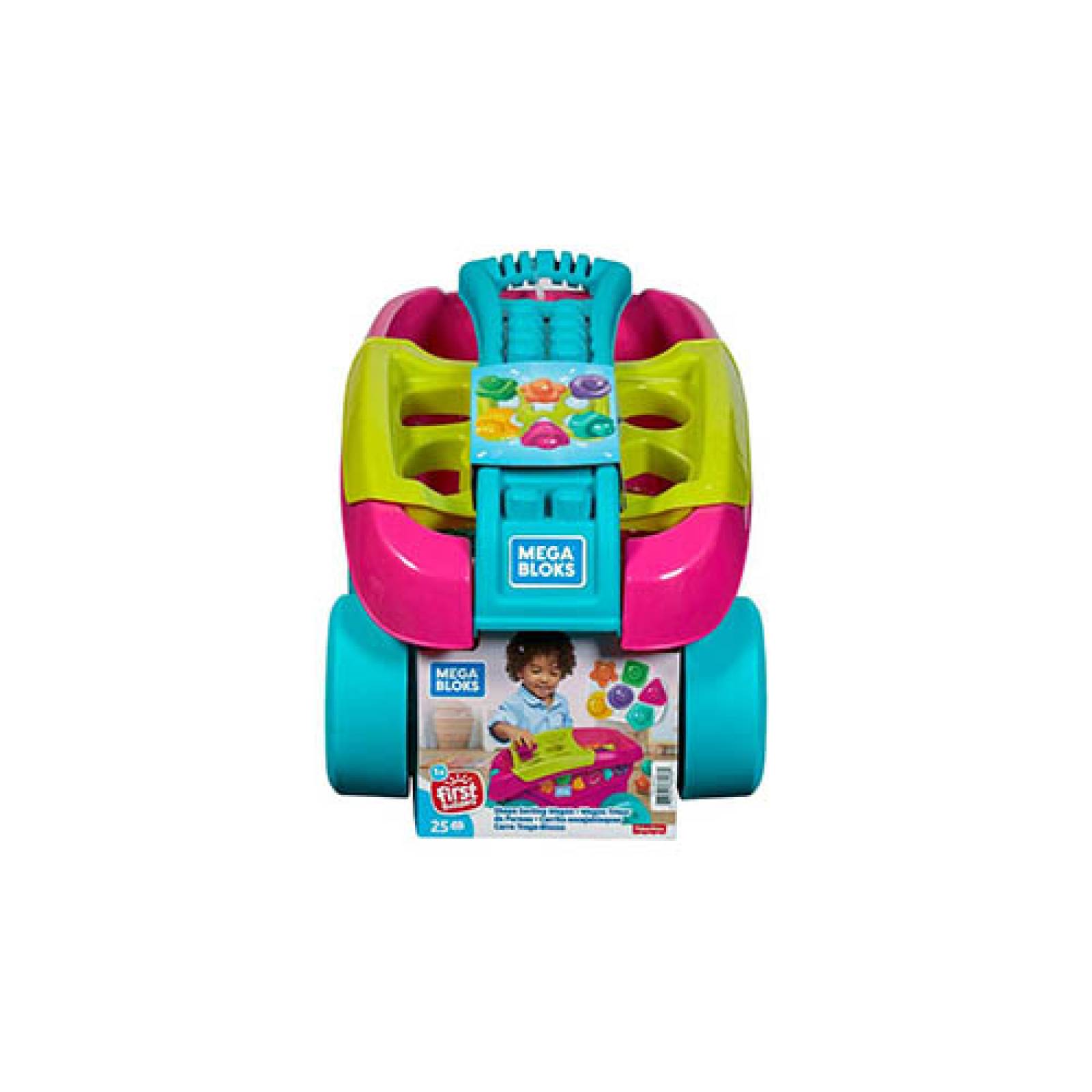 Carrito Encajabloques Rosa Mega Bloks