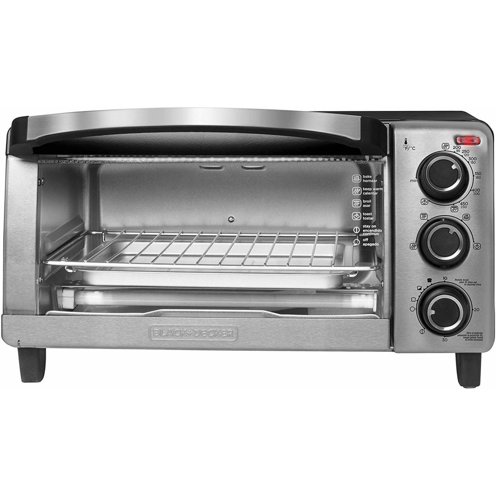 Horno Tostador para 4 Rebanadas Black and Decker TO1755SBG-LA