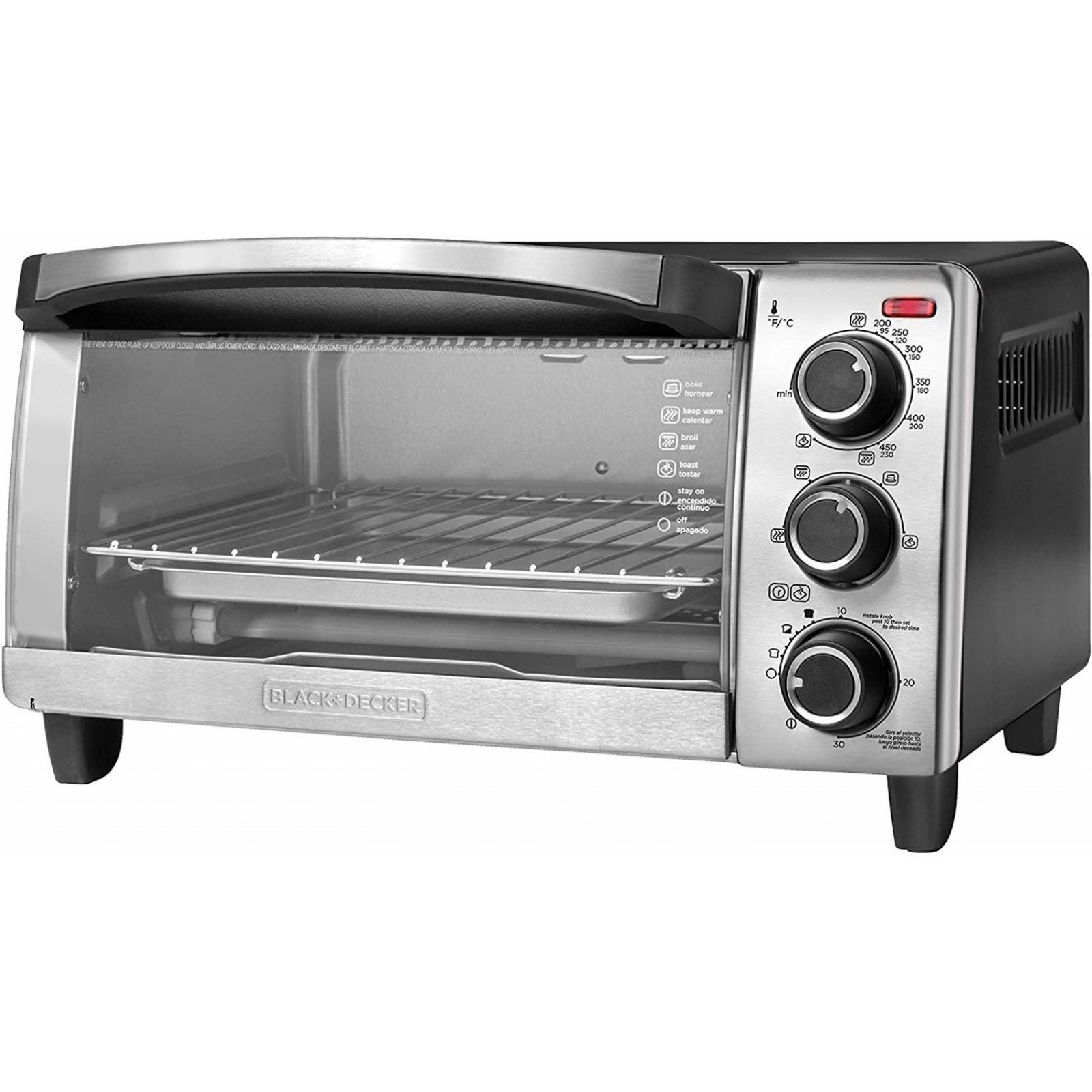 Horno Tostador para 4 Rebanadas Black and Decker TO1755SBG-LA