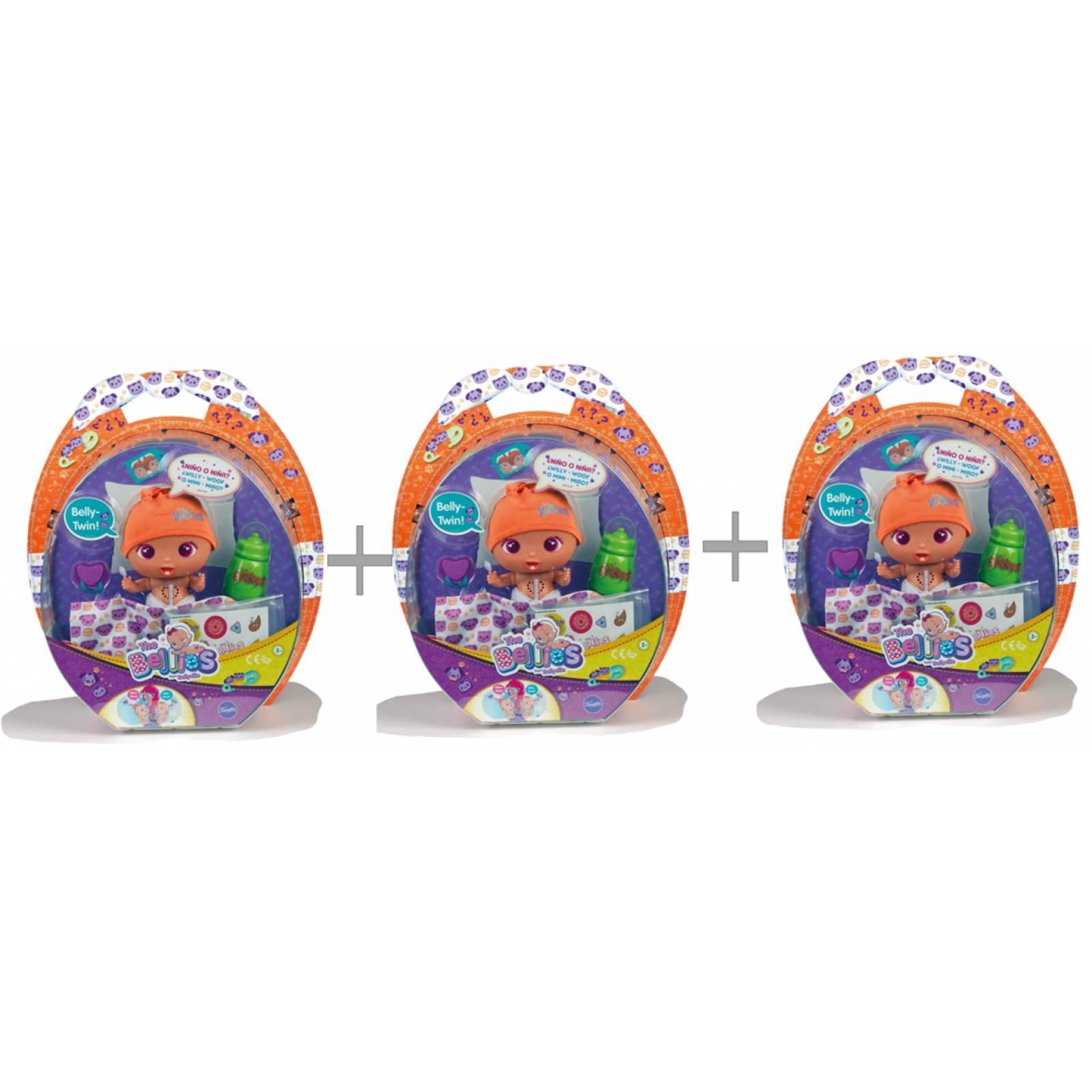 Paquete  de 3 Belly- Twin! The Bellies From Bellyville