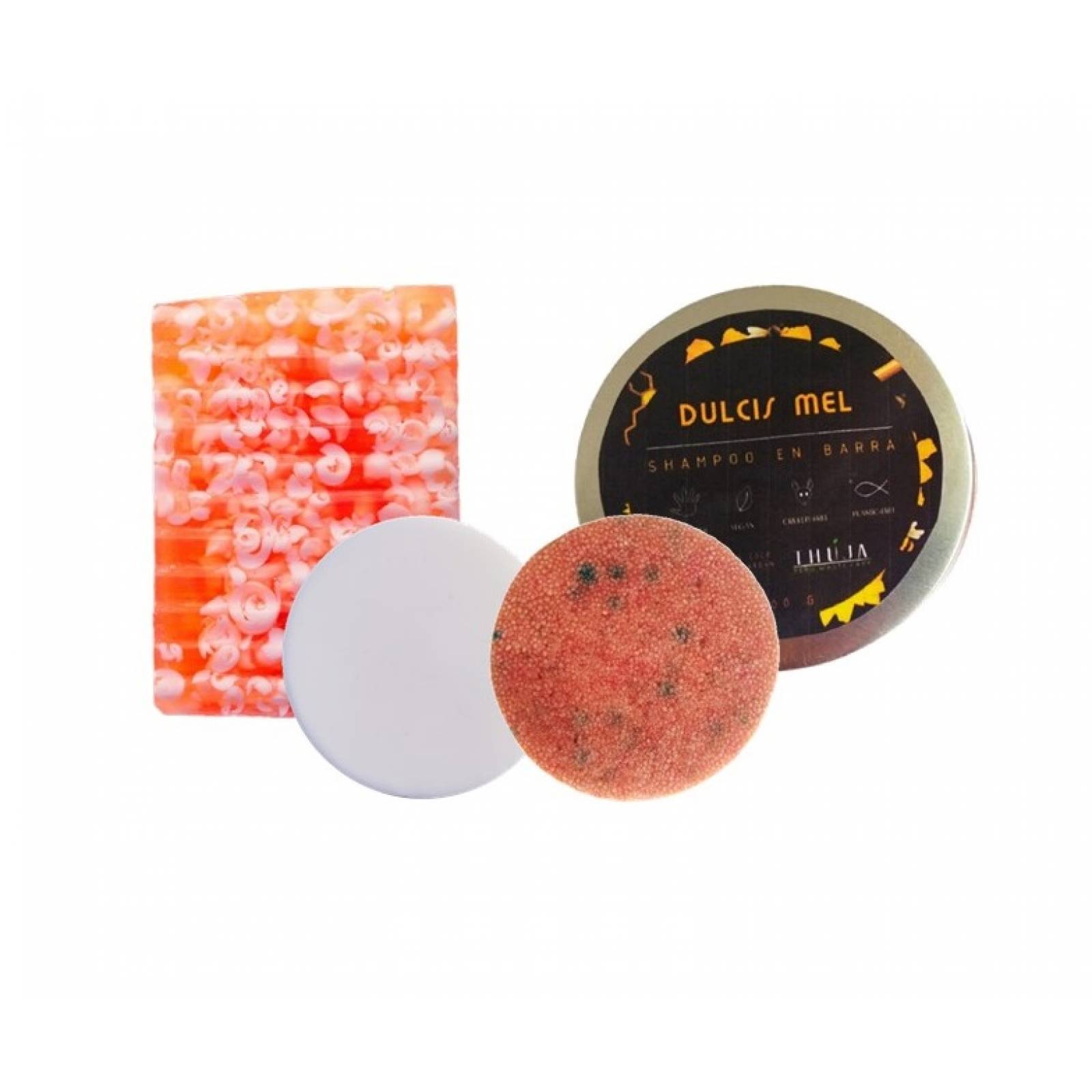 Kit Solid Shower THUJA Shampoo Dulcis Mel+Acondicionador+Jabon Barra Coco & Fresa