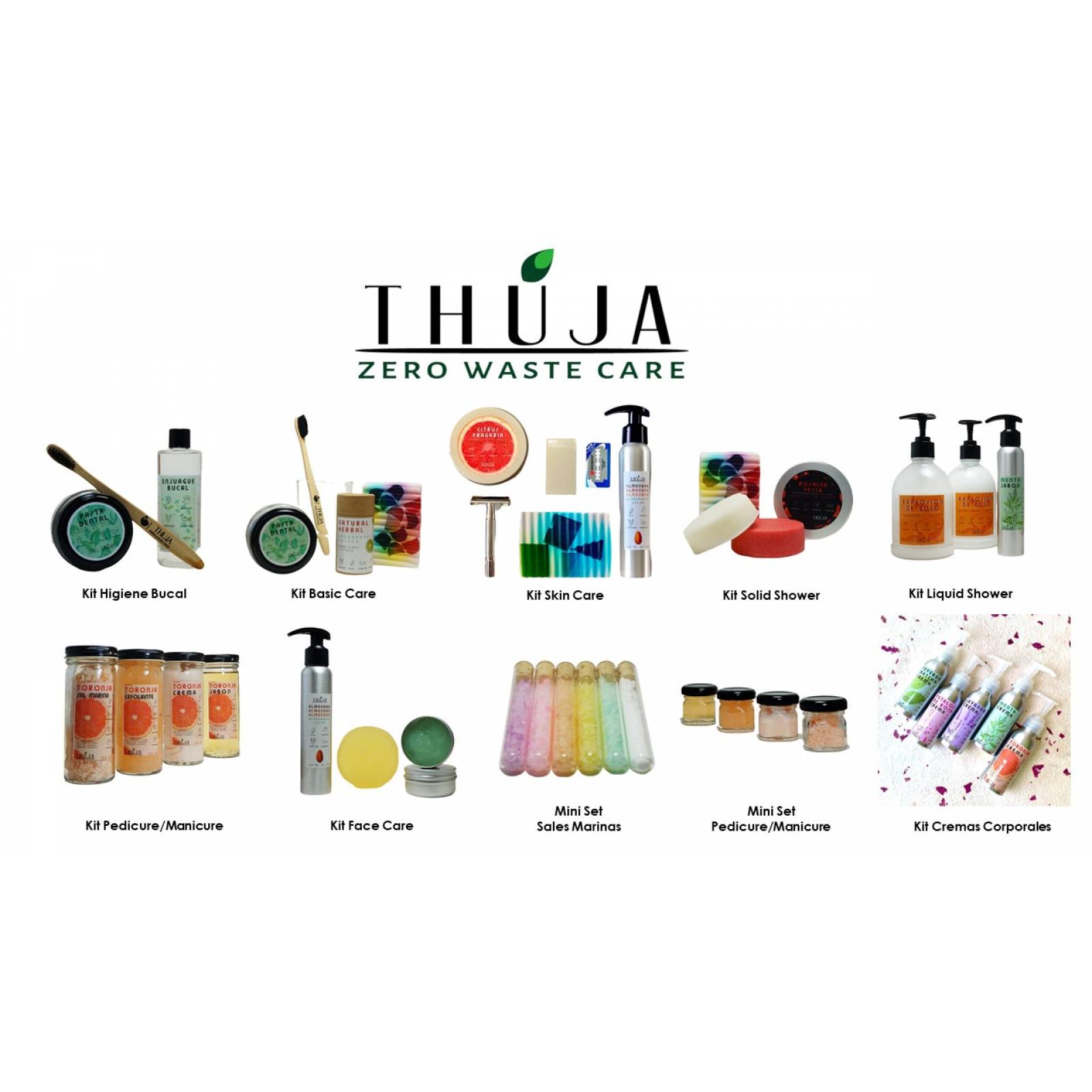 Kit Solid Shower THUJA Shampoo Dulcis Mel+Acondicionador+Jabon Barra Coco & Fresa