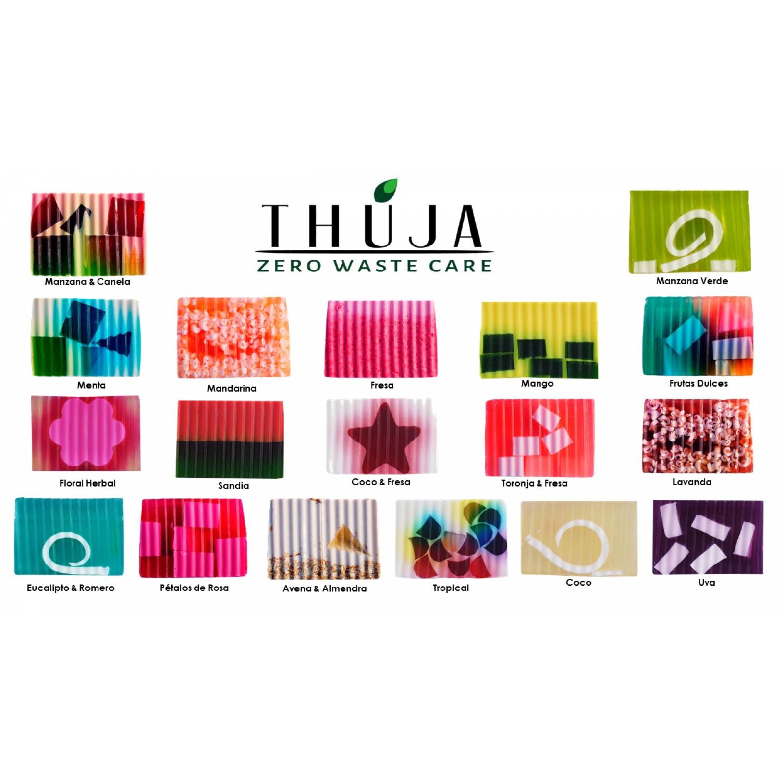 Jabón en Barra Frutas Dulces THUJA Artesanal, Humectante y Decorativo 100g.