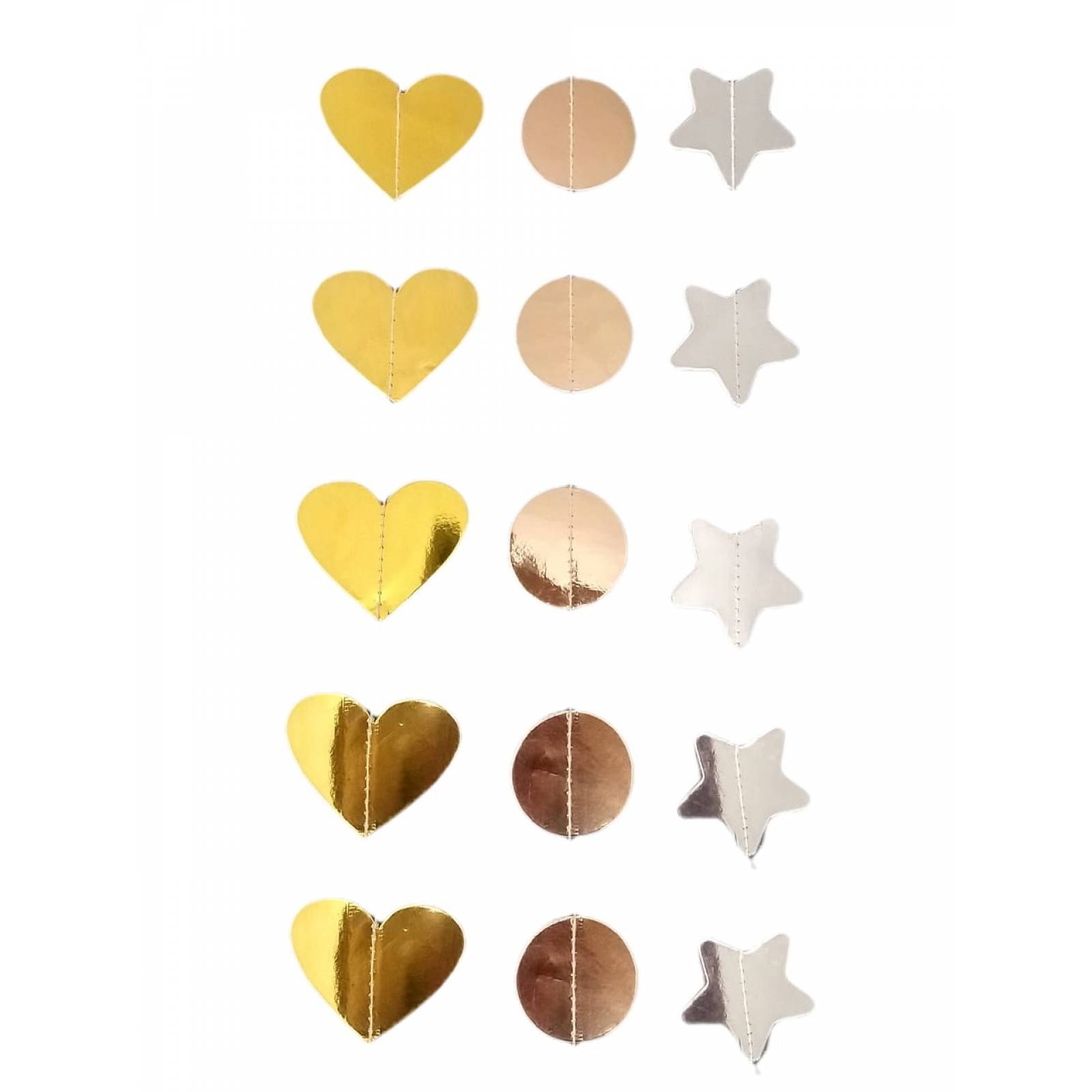 Guia De Banderines Banner Circulo Dorado Fiestas Decorativo.