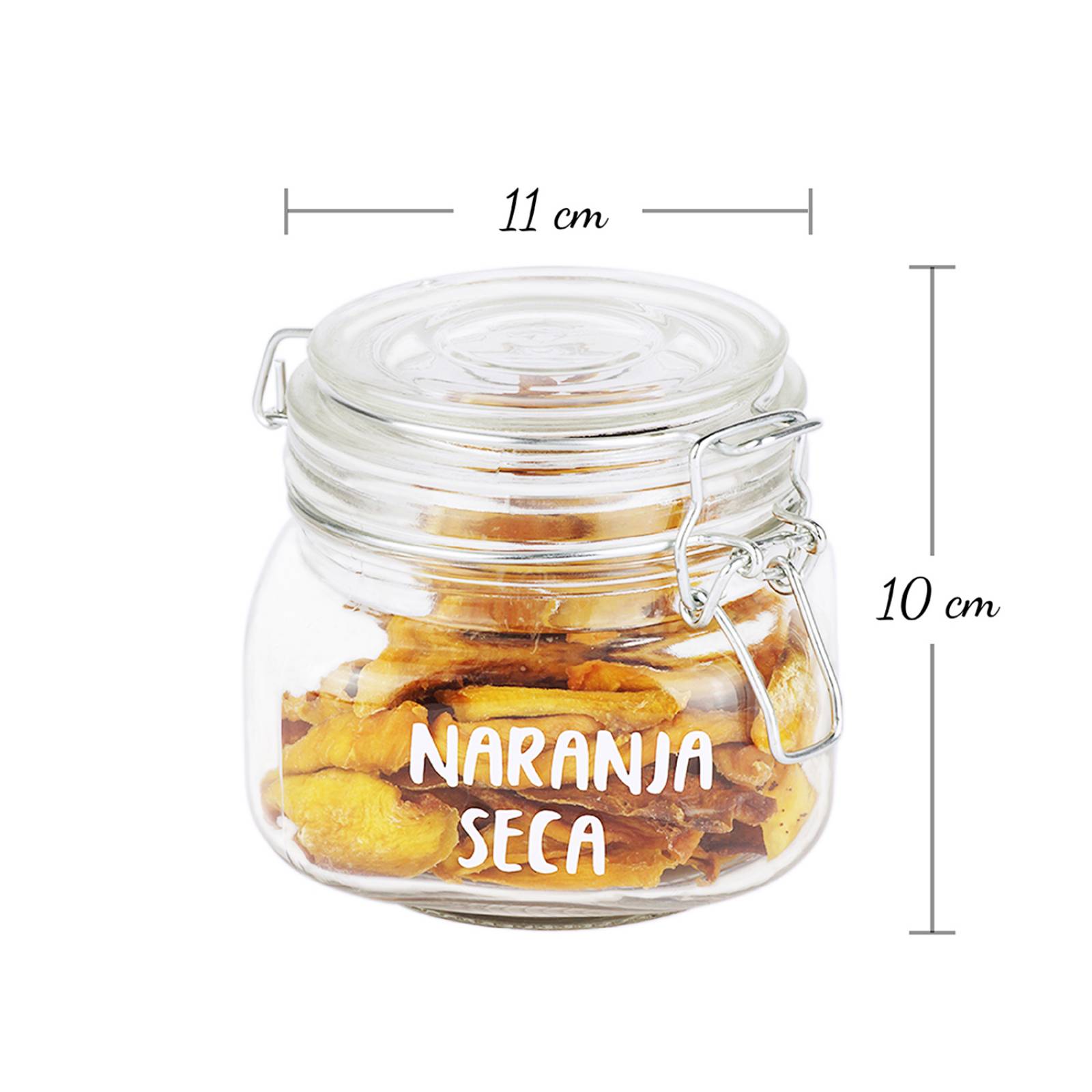 4 Frascos Especieros de Vidrio Hermetico con Broche 500 ml