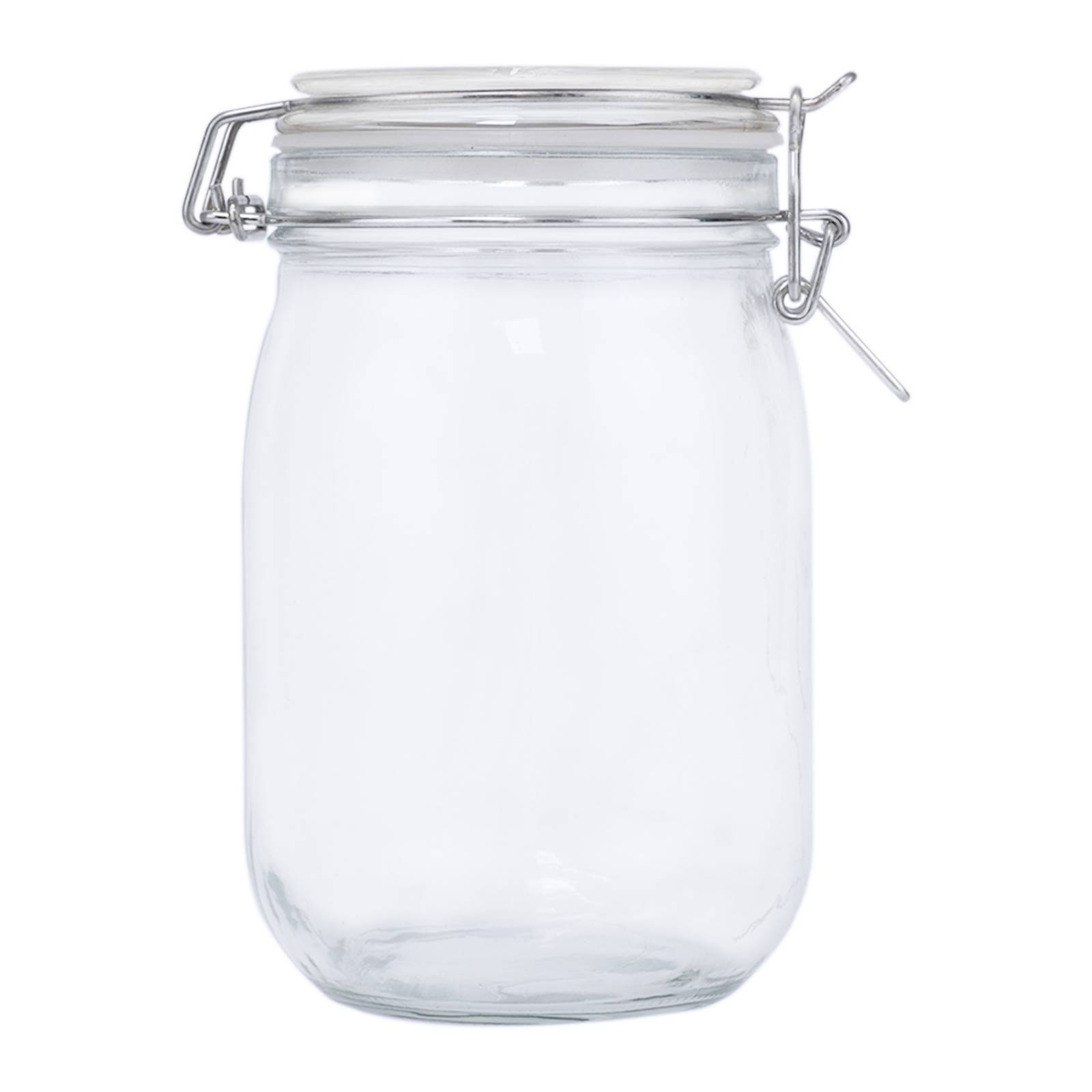 2 Frascos Especieros de Vidrio Hermetico con Broche 1 Litro