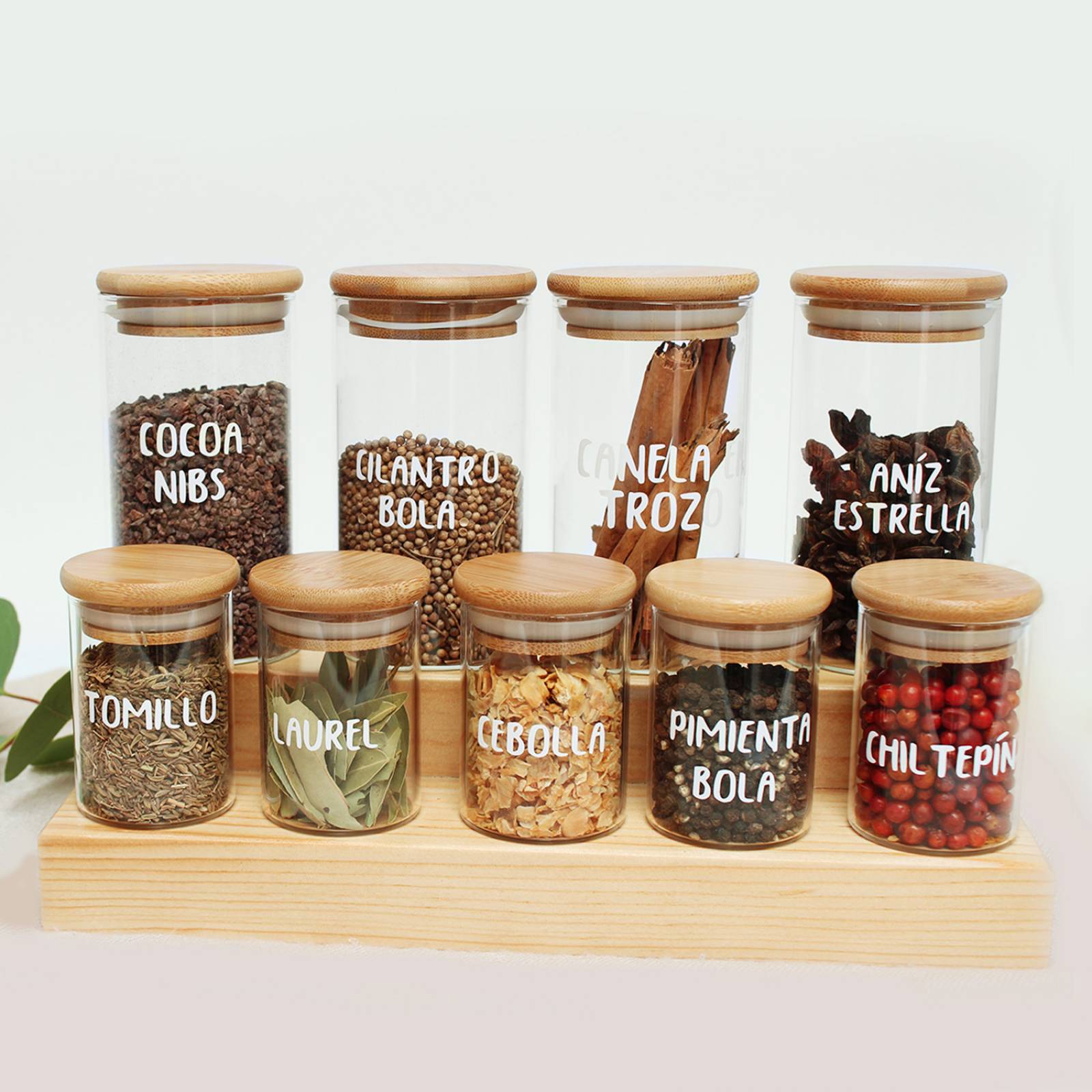 Base Repisa Escalonada Organizador Especiero de Madera Multiusos