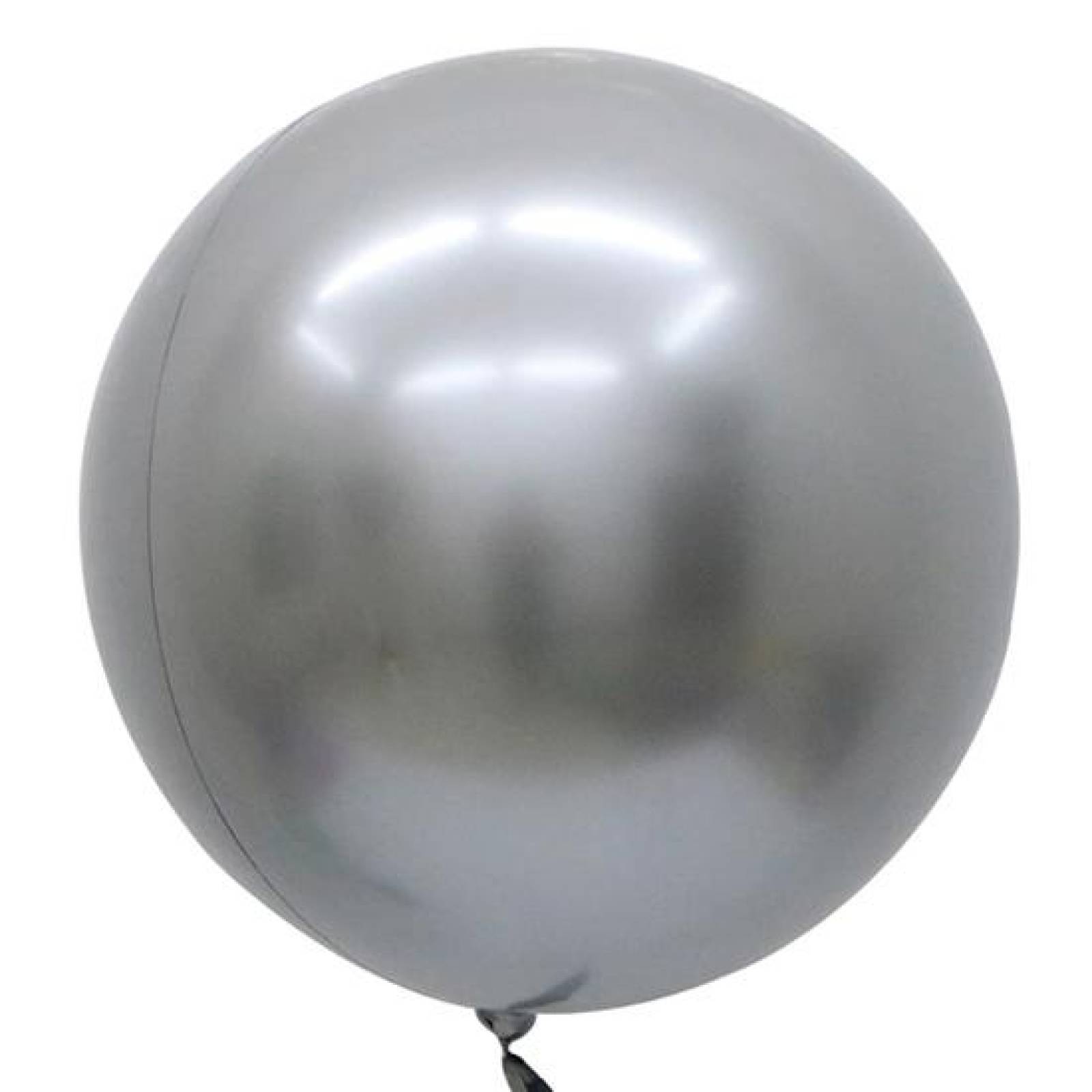 Globo Gigante Metálico Esfera Burbuja Pvc de 24 Pulgadas Plateado.