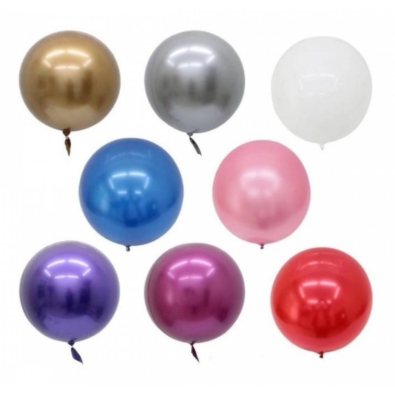 Globo Gigante Metálico Esfera Burbuja Pvc de 24 Pulgadas Negro.