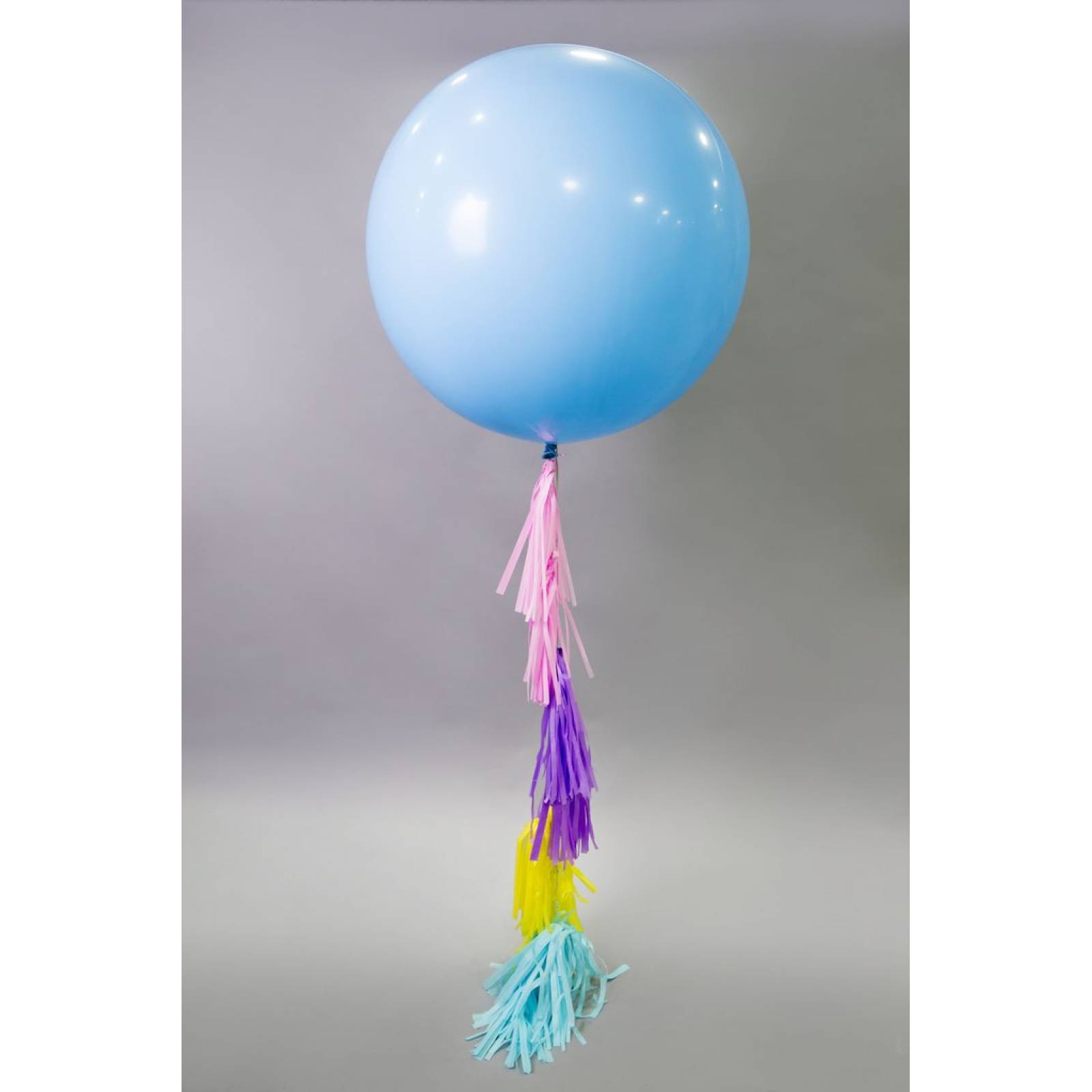 3 Globos Gigantes Esféricos Numero 24 Color Azul Cielo Payaso