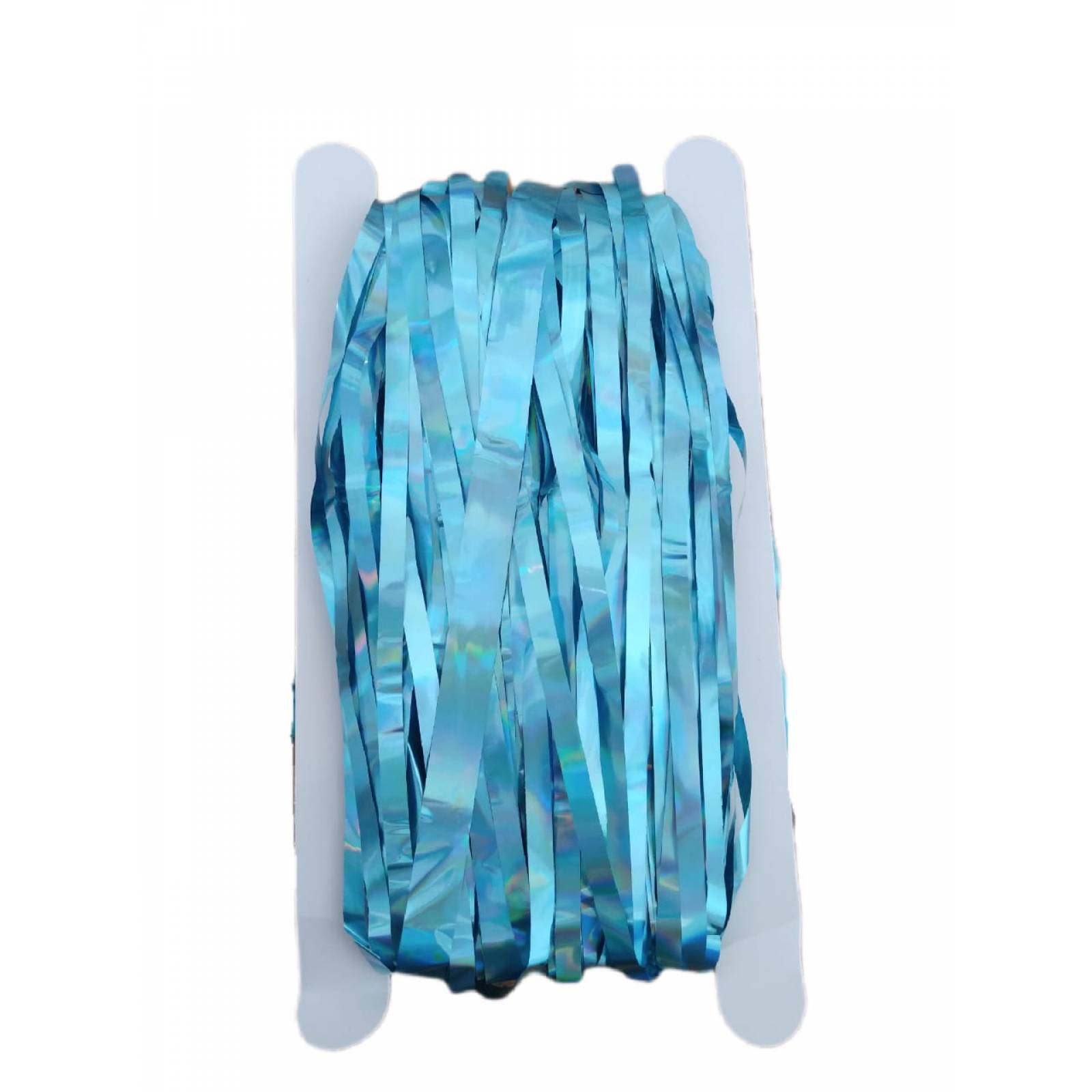 Cortina Lluvia Metálica Holografica Azul Para Fiestas, Decoración 2x1m