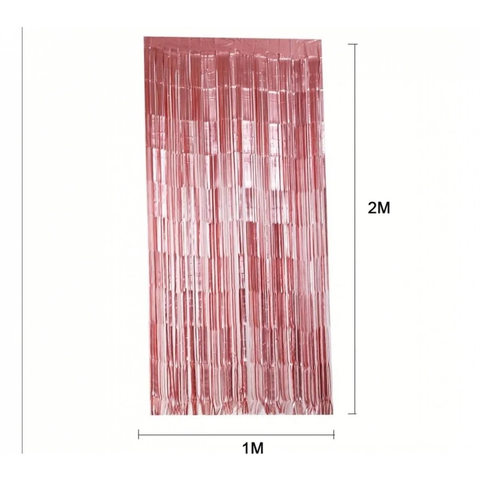 Cortina Lluvia Metálica Estrellas Azul Para Fiestas, Decoración 2x1m