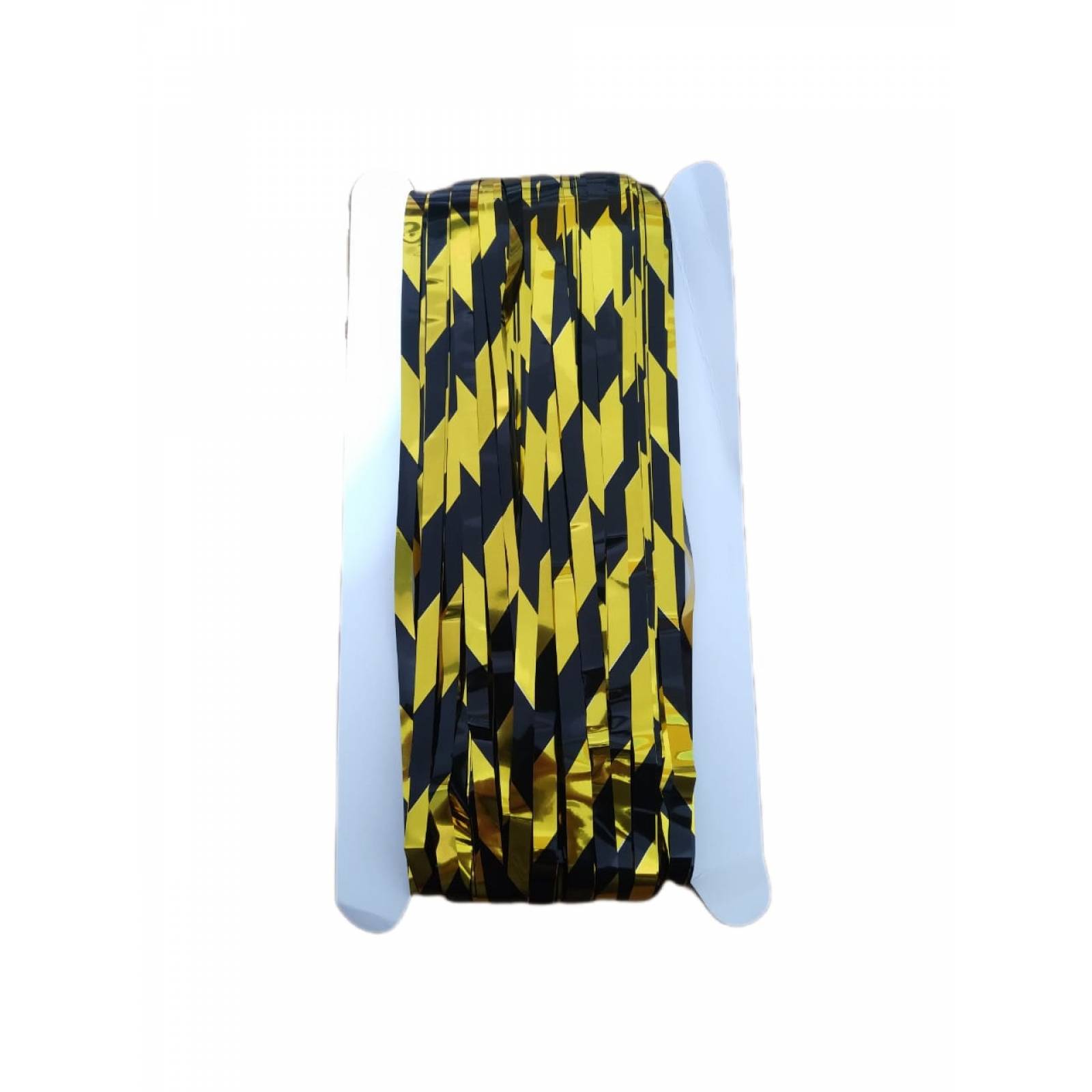 Cortina Lluvia Metálica Rayada Dorado Para Fiestas, Decoración 2x1m