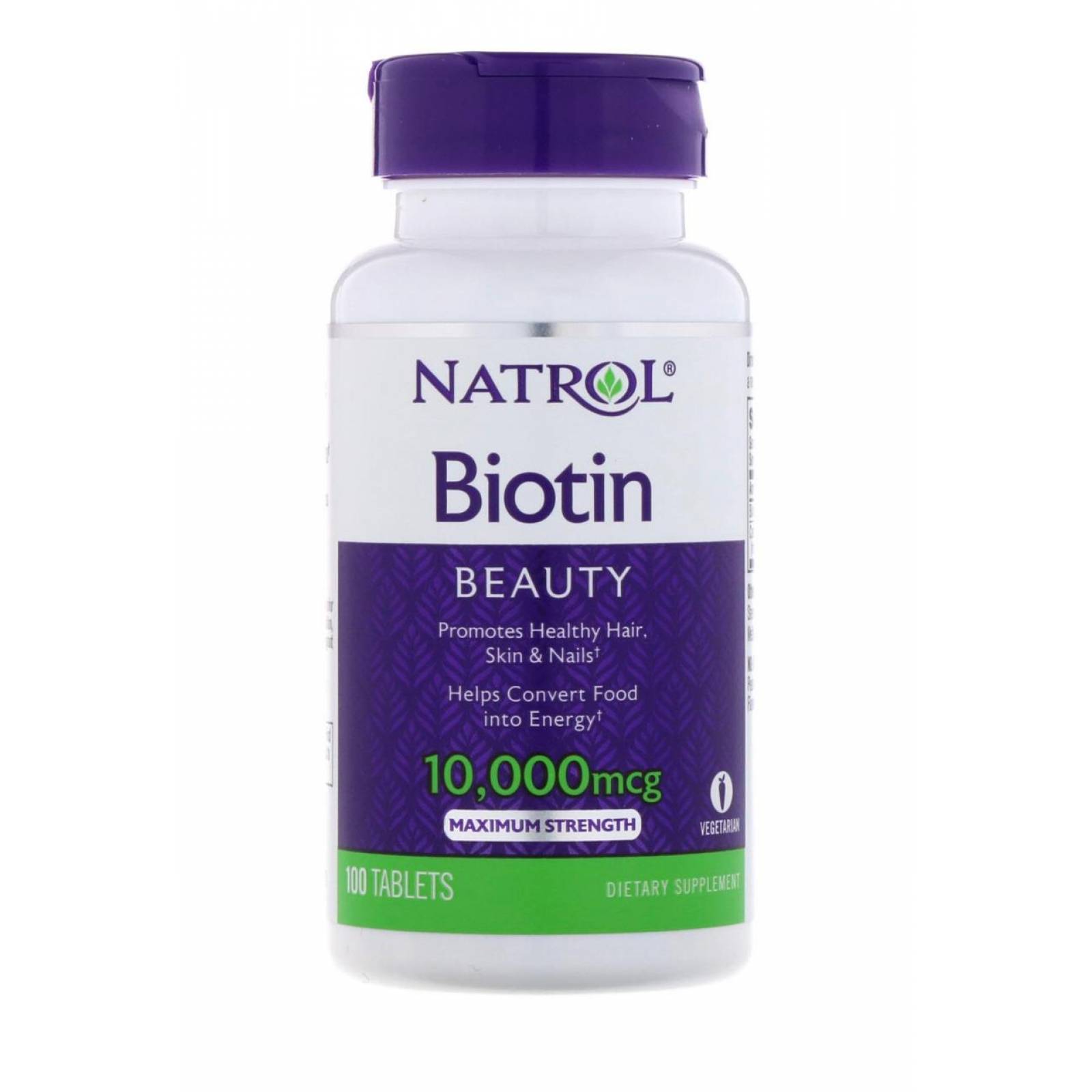 Natrol Biotin 10,000 Mcg 100 Unidades, Cabello Barba Uñas
