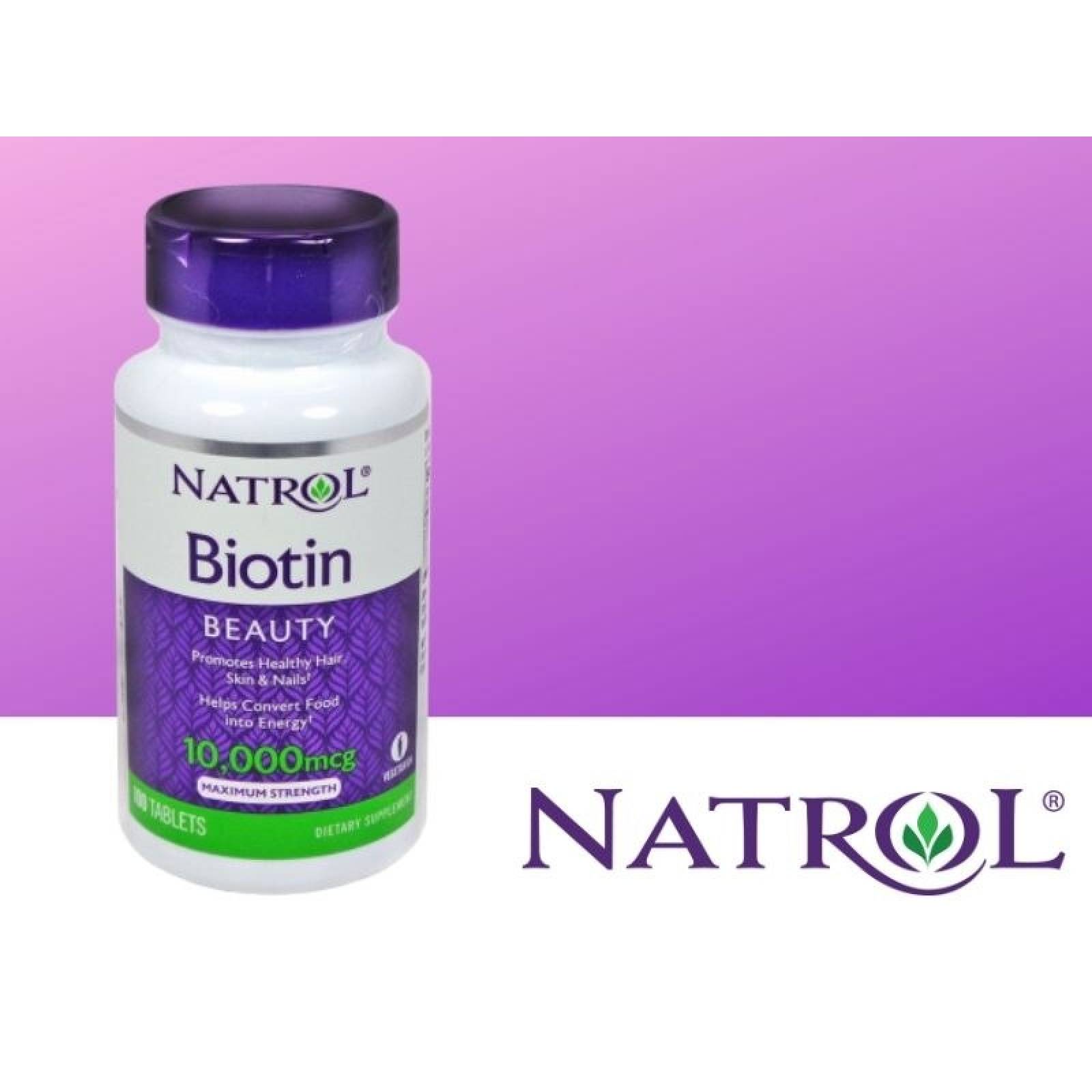Natrol Biotin 10,000 Mcg 100 Unidades, Cabello Barba Uñas