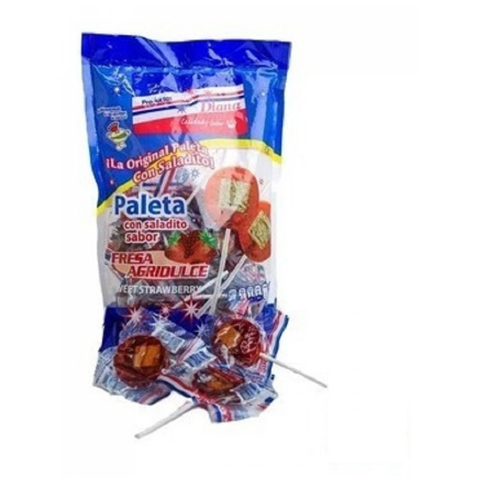 Paleta Dulce Con Saladito Sabor Fresa Agridulce La Original