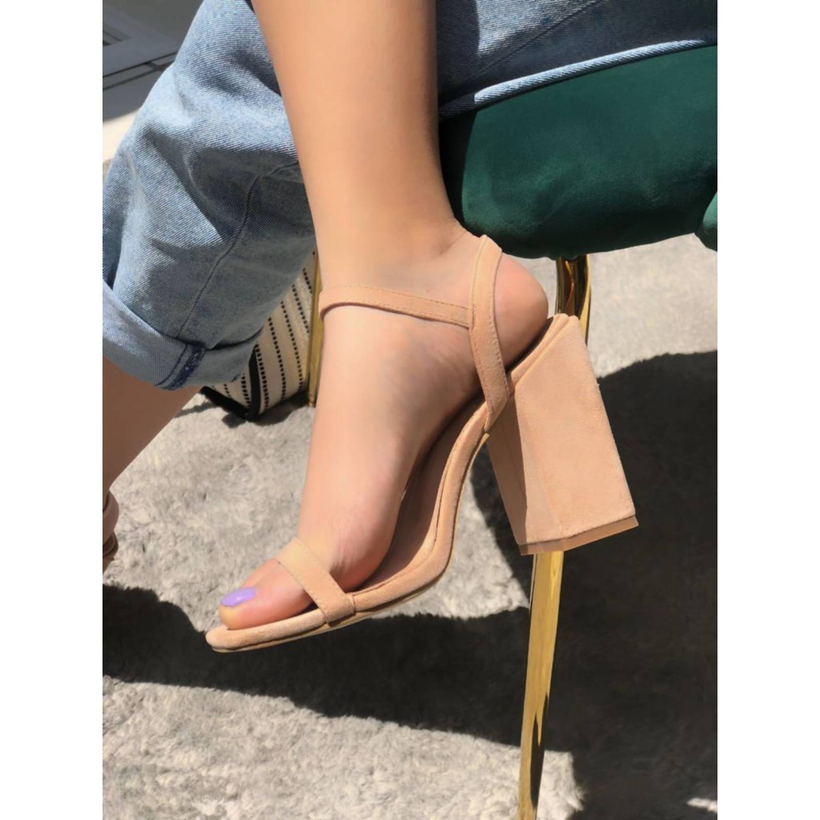 Zapatilla Sandalia de Tacon Casual para Dama Hanna MX Basha Nude