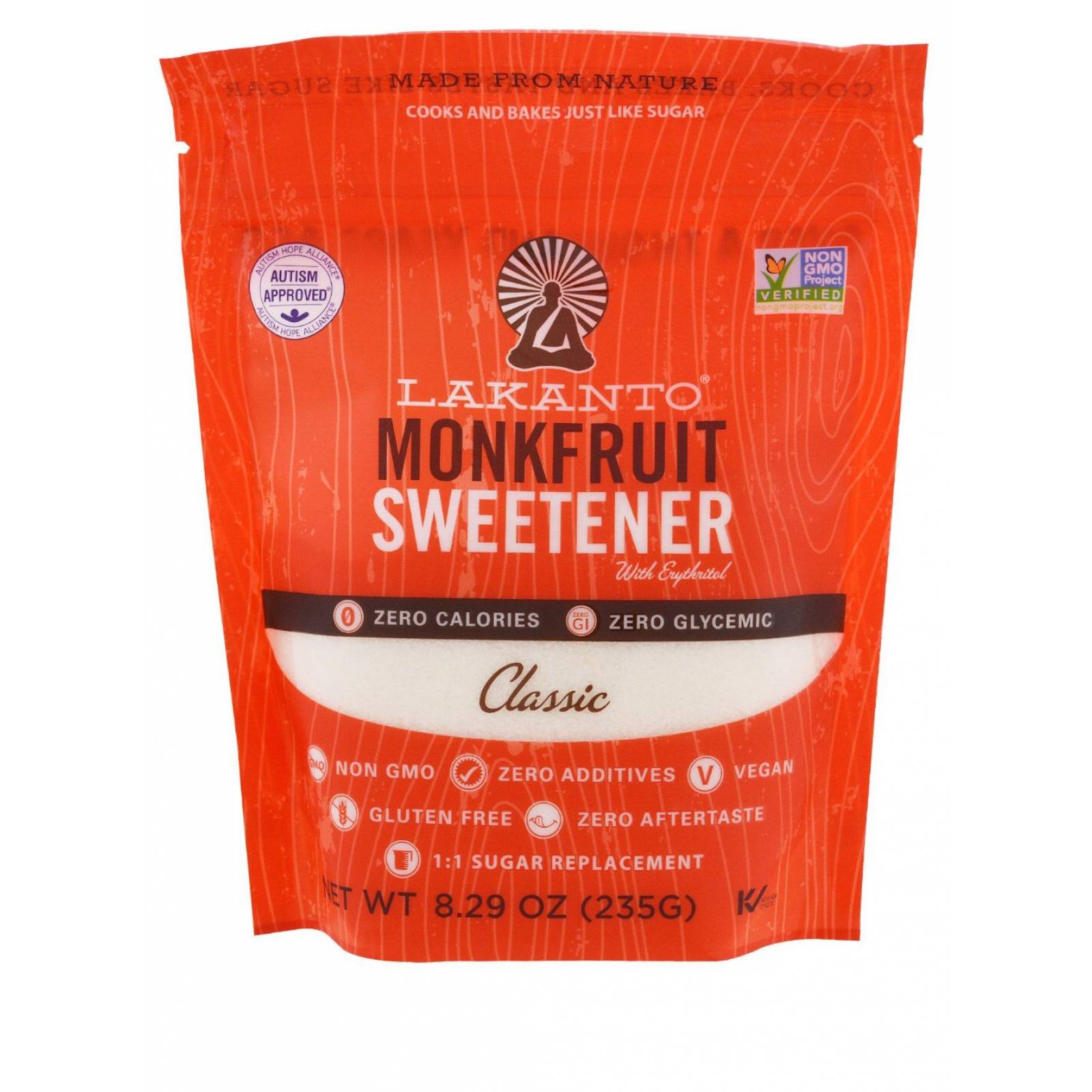 2 pz Lakanto Monkfruit Sweettener Clasico, Fruto del Monje 235gr
