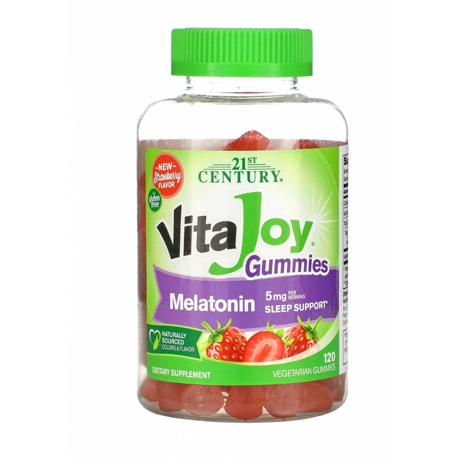 2 pz 21st Century VitaJoy Gummies Biotin, Fresa, 120pcs