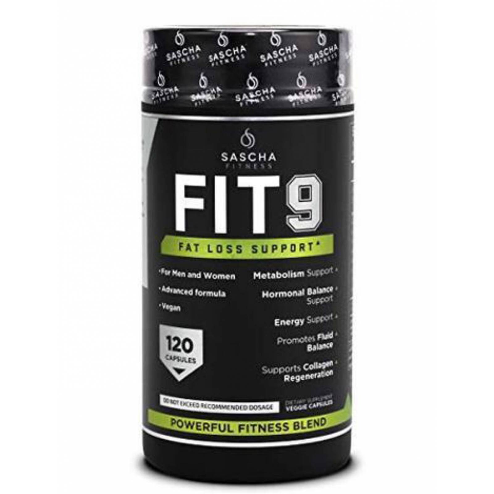 Sascha Fitness Fat Loss Support, Fit 9, 120 capsulas