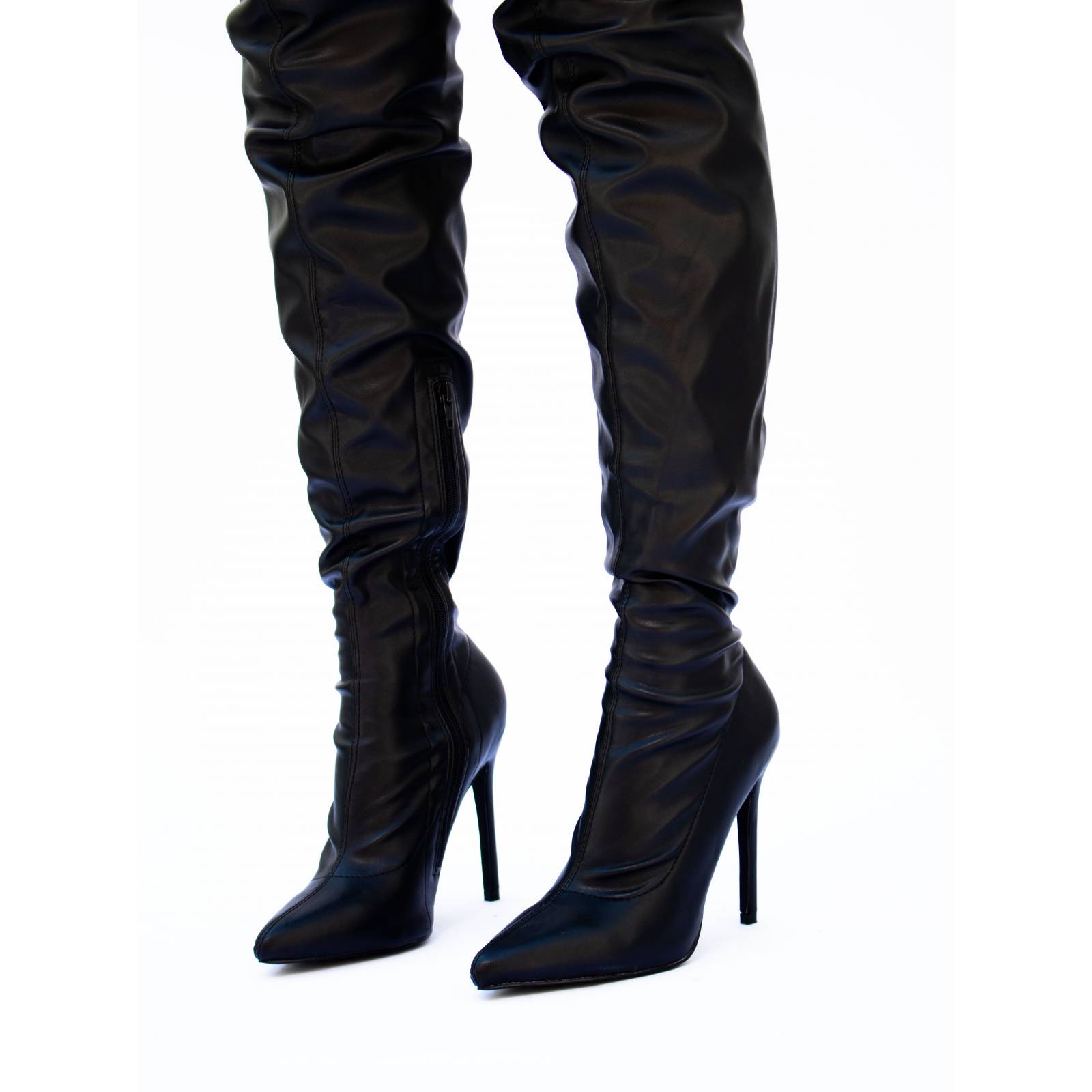 Bota Larga De Tacon Casual Para Mujer Hanna Mx Giselle Black