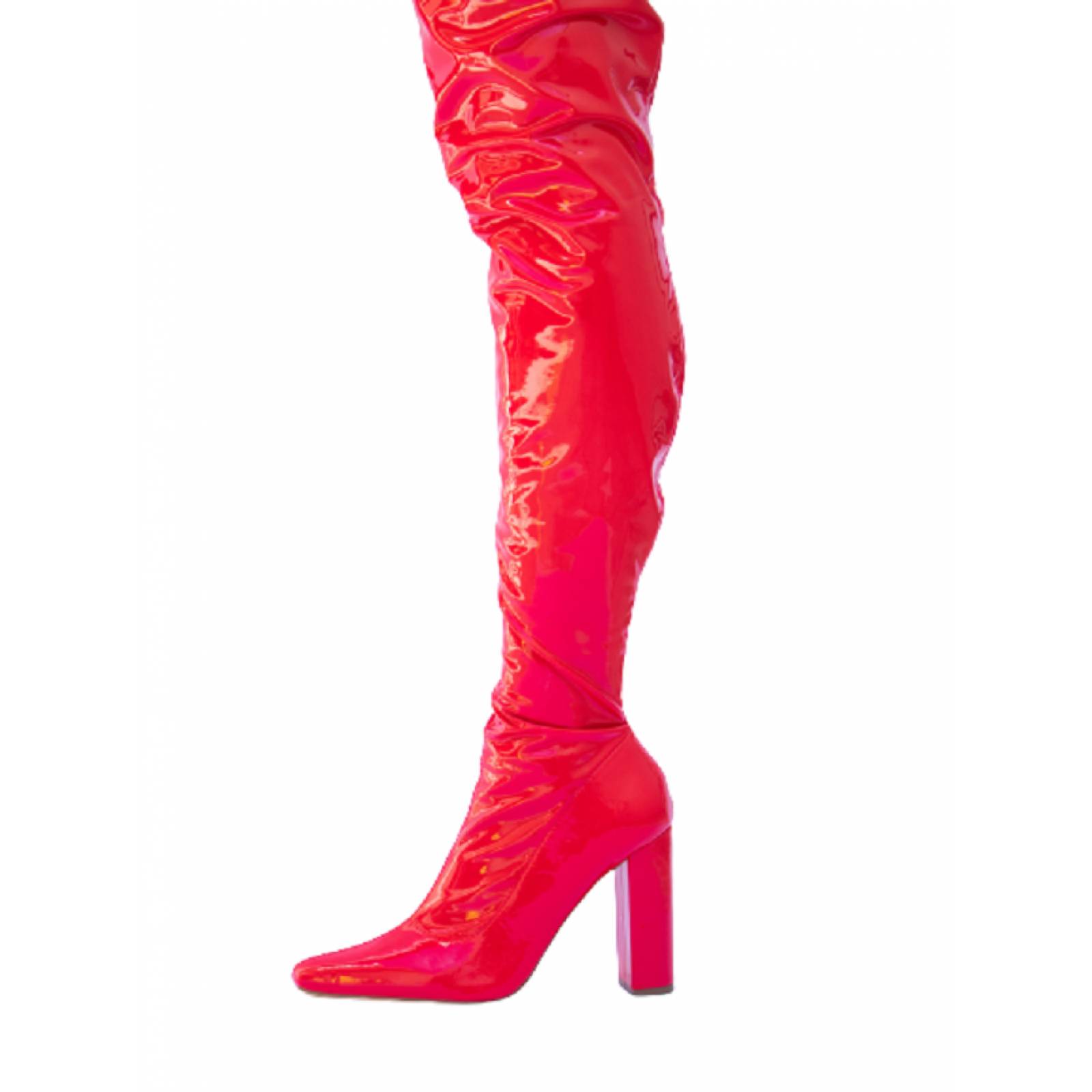 Botas Largas Charol para Mujer Hanna MX Bulgari Red