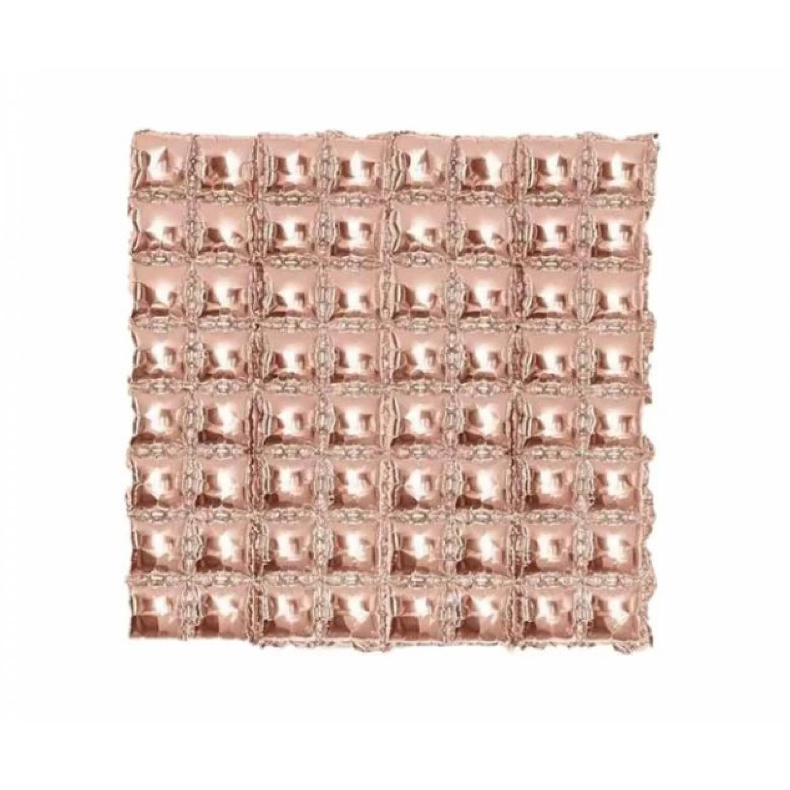 Panel Cortina Globo Inflable Tipo Shimmer Pared Metalico Rosa Dorado Fiesta Decoracion.