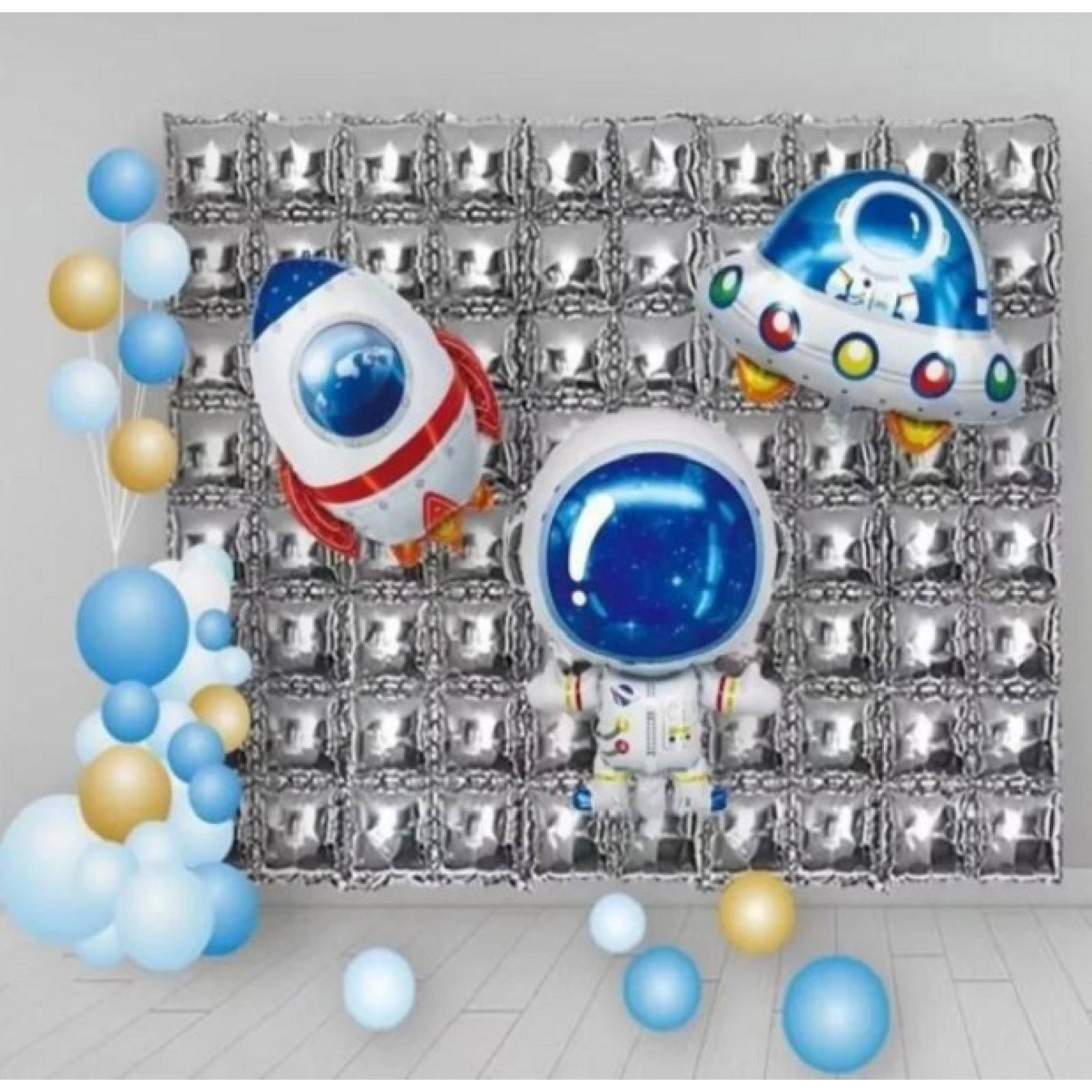 Panel Cortina Globo Inflable Tipo Shimmer Pared Metalico Rosa Dorado Fiesta Decoracion.