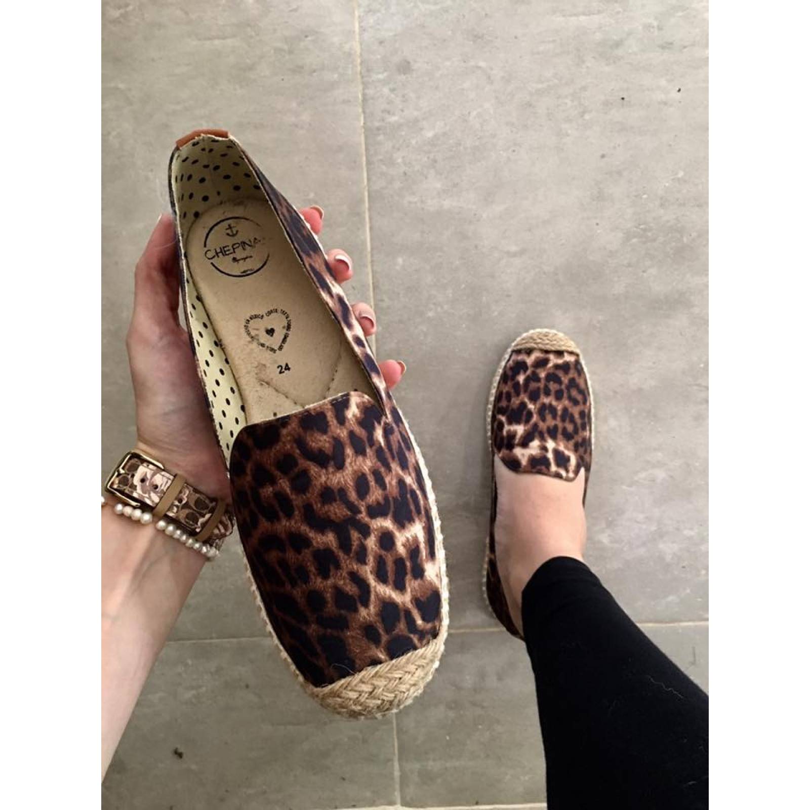 Zapatos Flats Chepinas Casual para Dama Animal Print Cafe