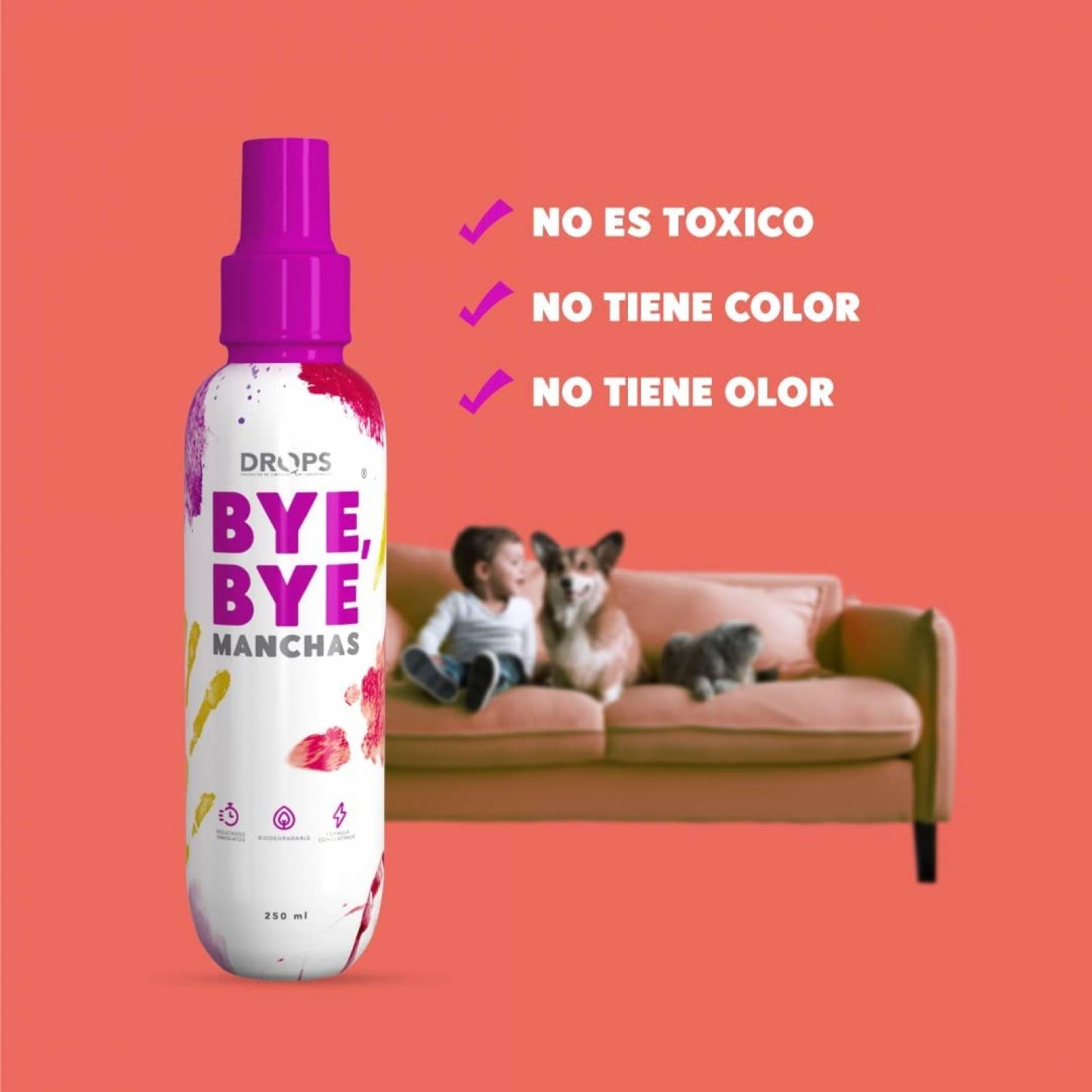 Kit 12pz Quitamanchas Bye Bye Manchas Drops Quita Manchas de Textil
