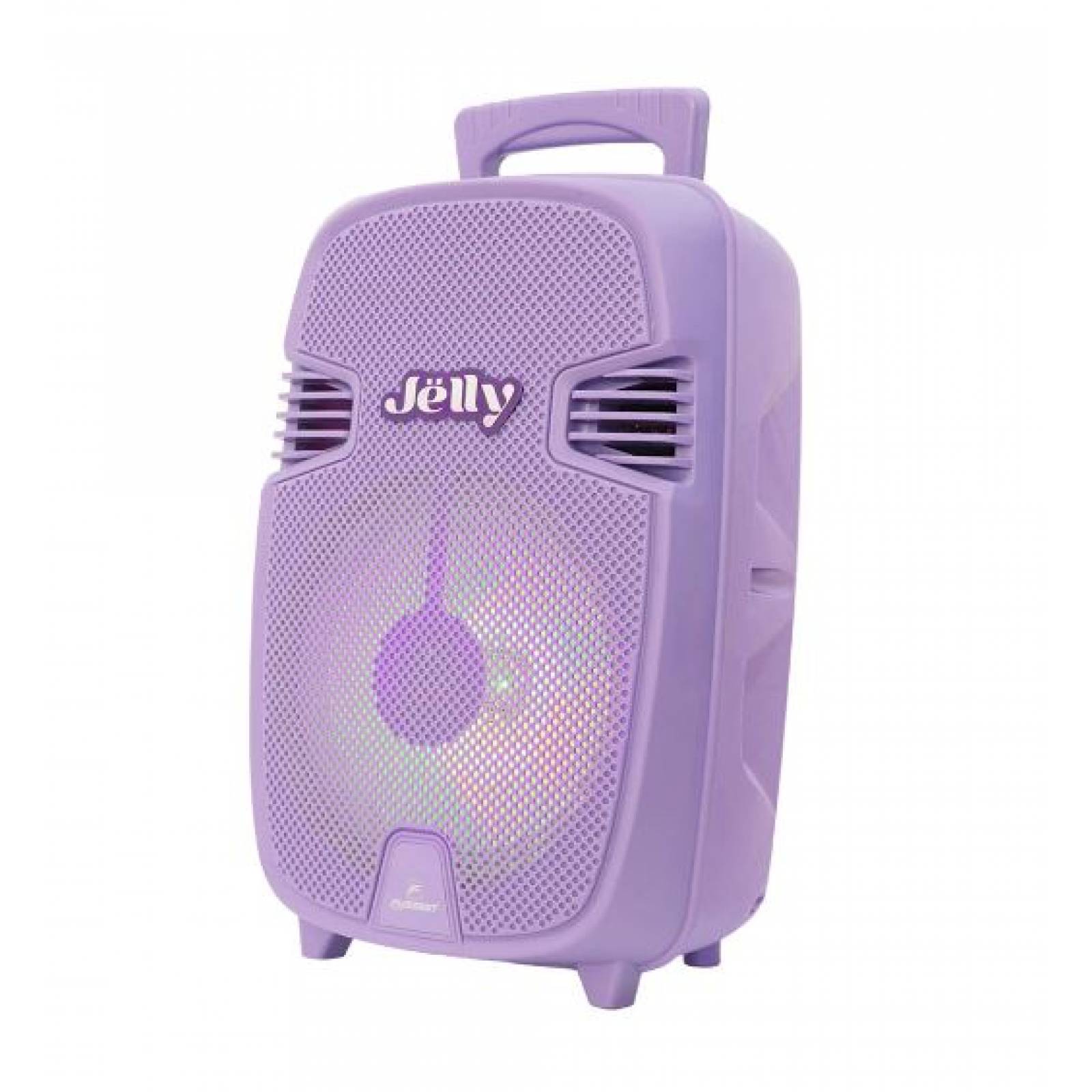 Bafle Amplificado 8" Recargable BT/FM/USB/MICRO SD/ LUZ LED/ TWS/ AUDIO IN Color Morado.