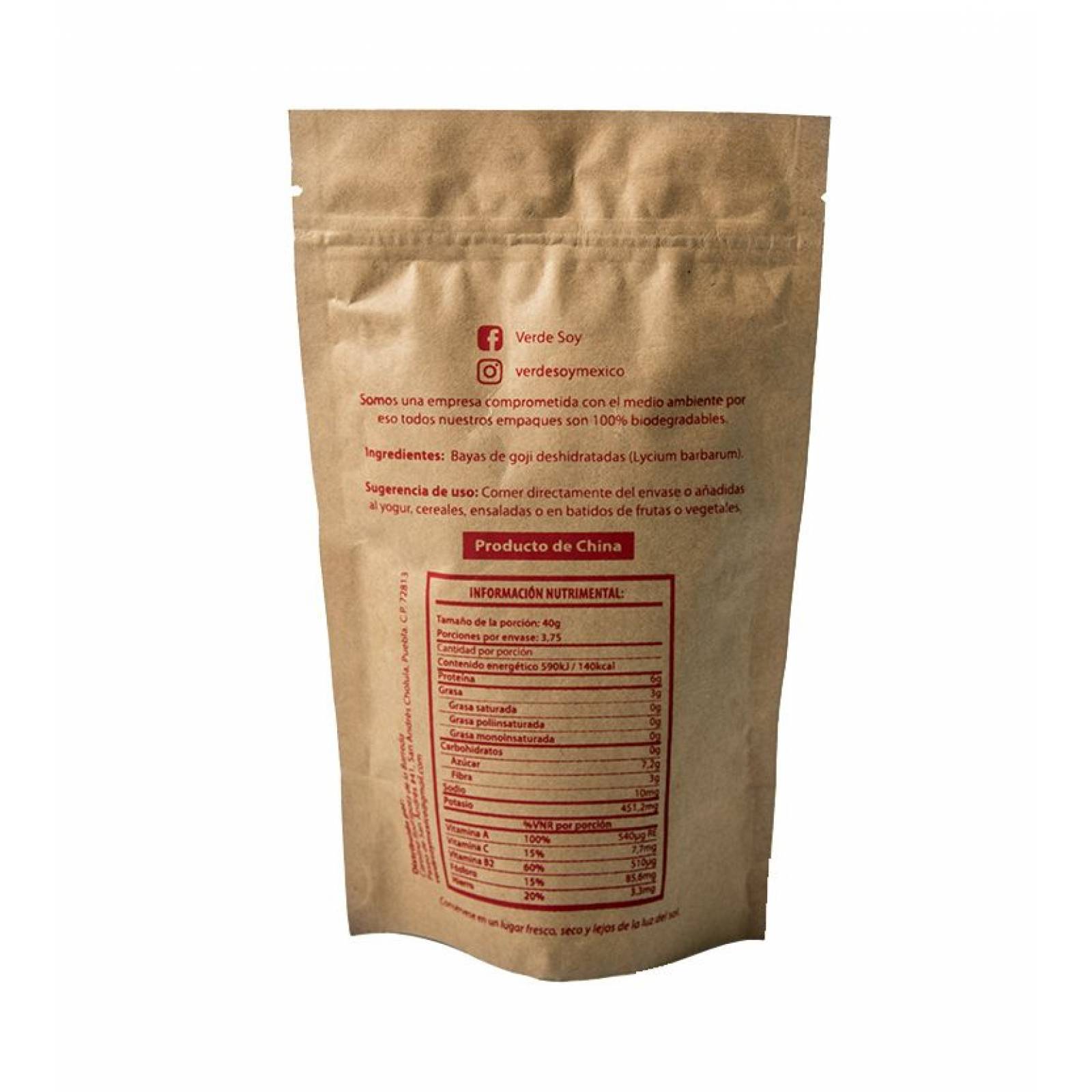 Goji Berries orgánico 150gr