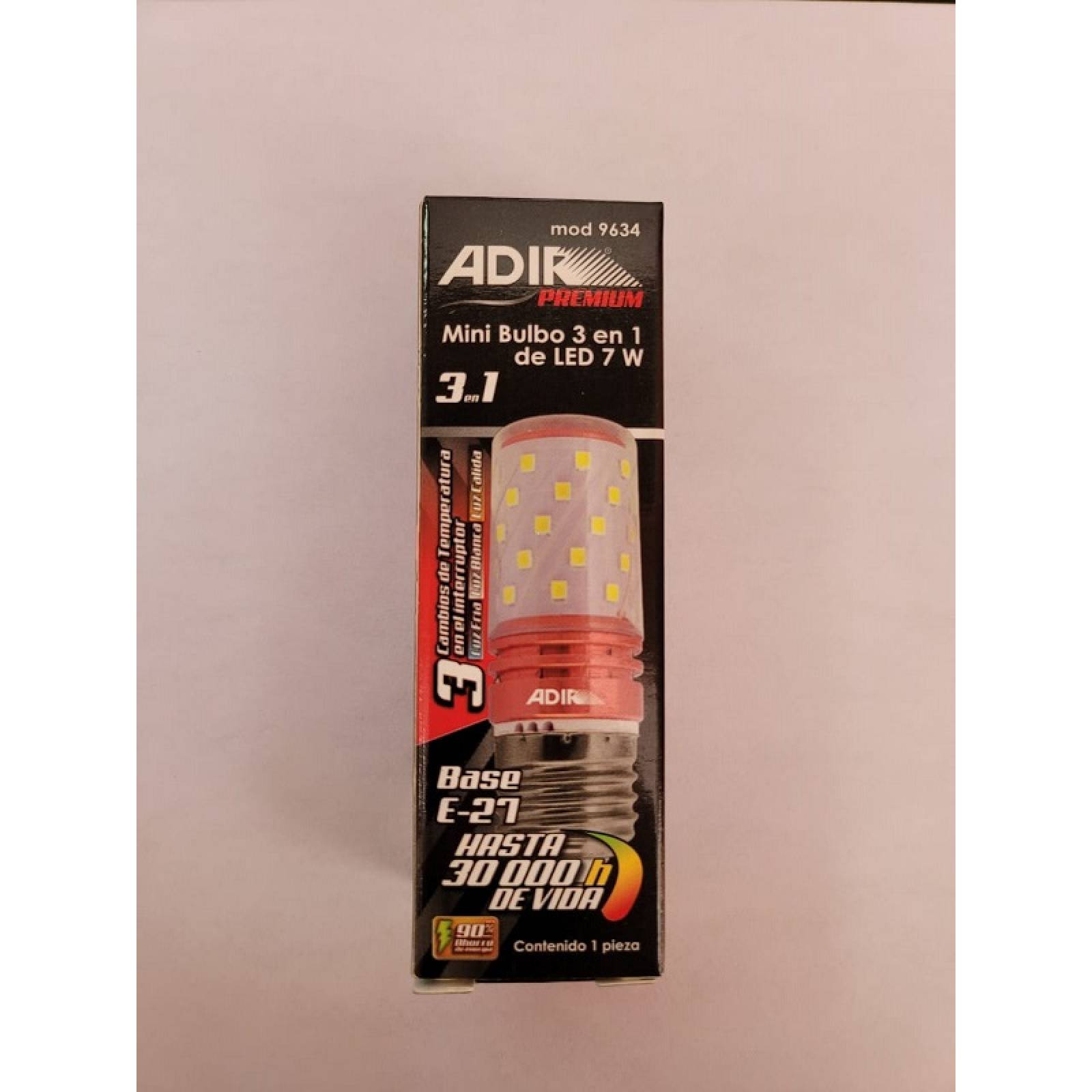 MINI BULBO LED 3 TEMPERATURAS 7W 9634